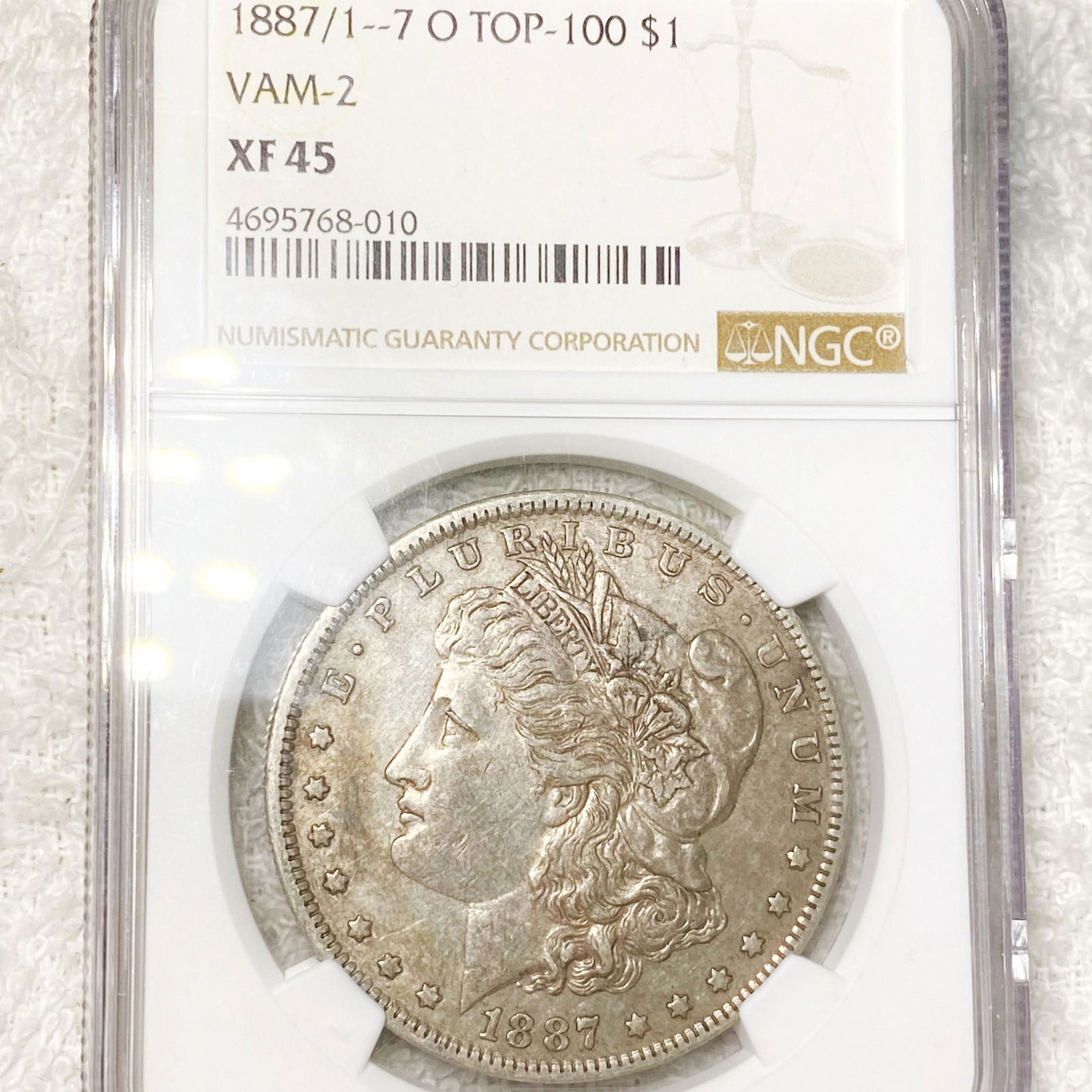 1887/1--7-O Morgan Silver Dollar NGC - XF45 VAM-2 (1 of 2)