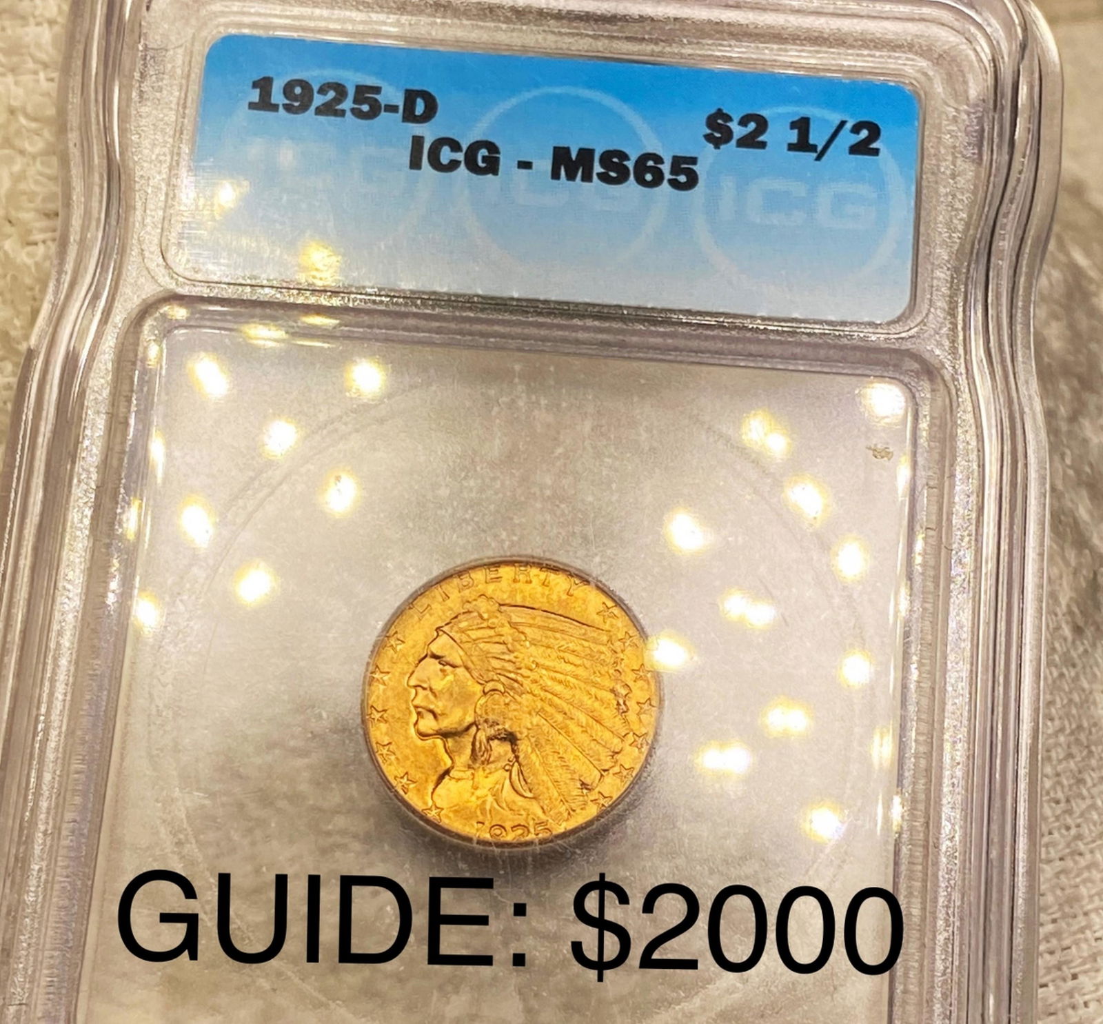 1925-D $2.50 Gold Quarter Eagle ICG - MS65 (1 of 2)