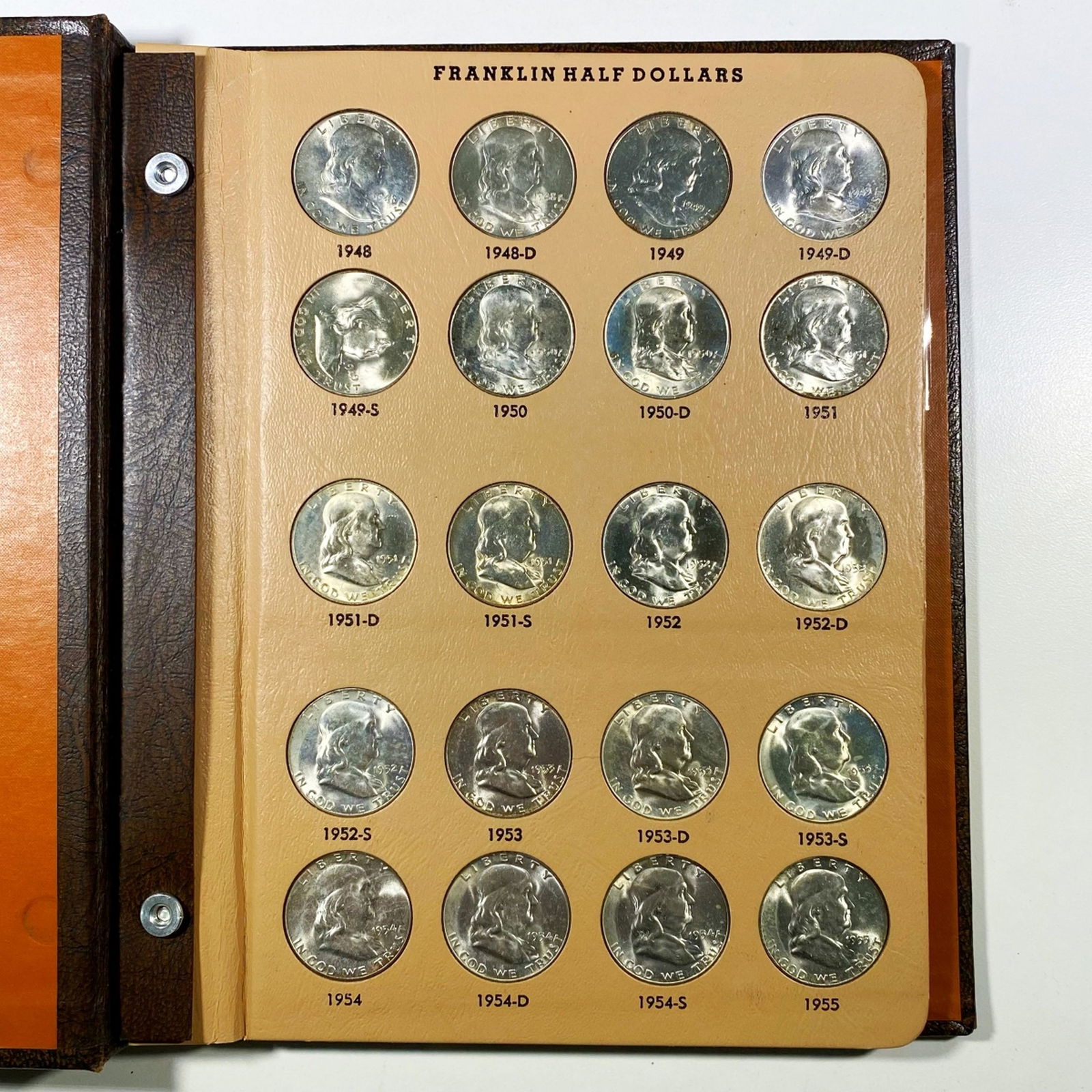 1948-1963 Franklin Half Dollar Set 35 COINS GEM B (1 of 5)