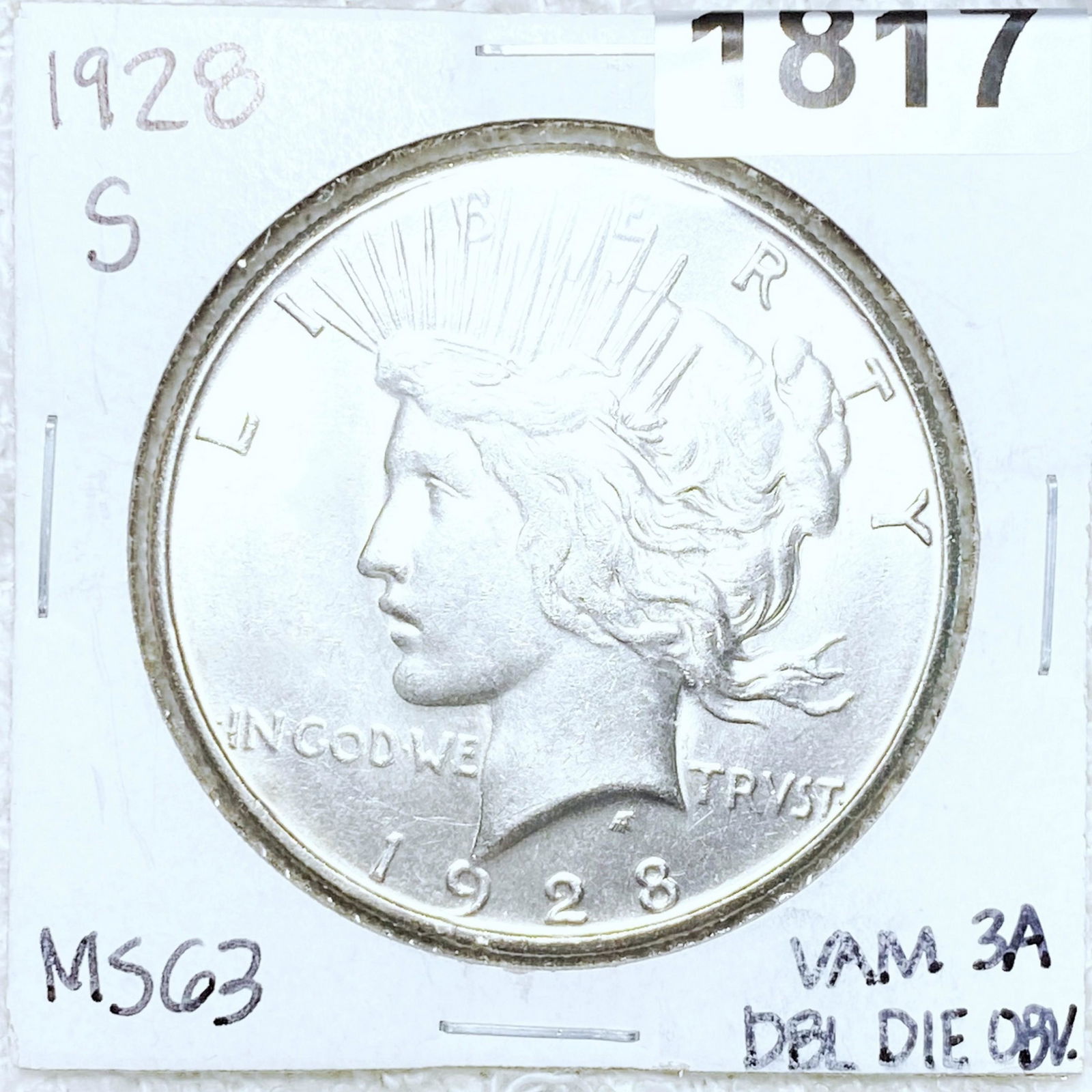 1928-S Silver Peace Dollar CHOICE BU VAM-3A (1 of 2)