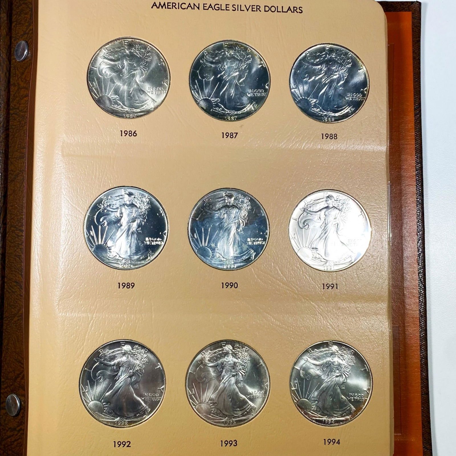 1986-2002 American Silver Eagle Set GEM BU 17 COIN (1 of 5)