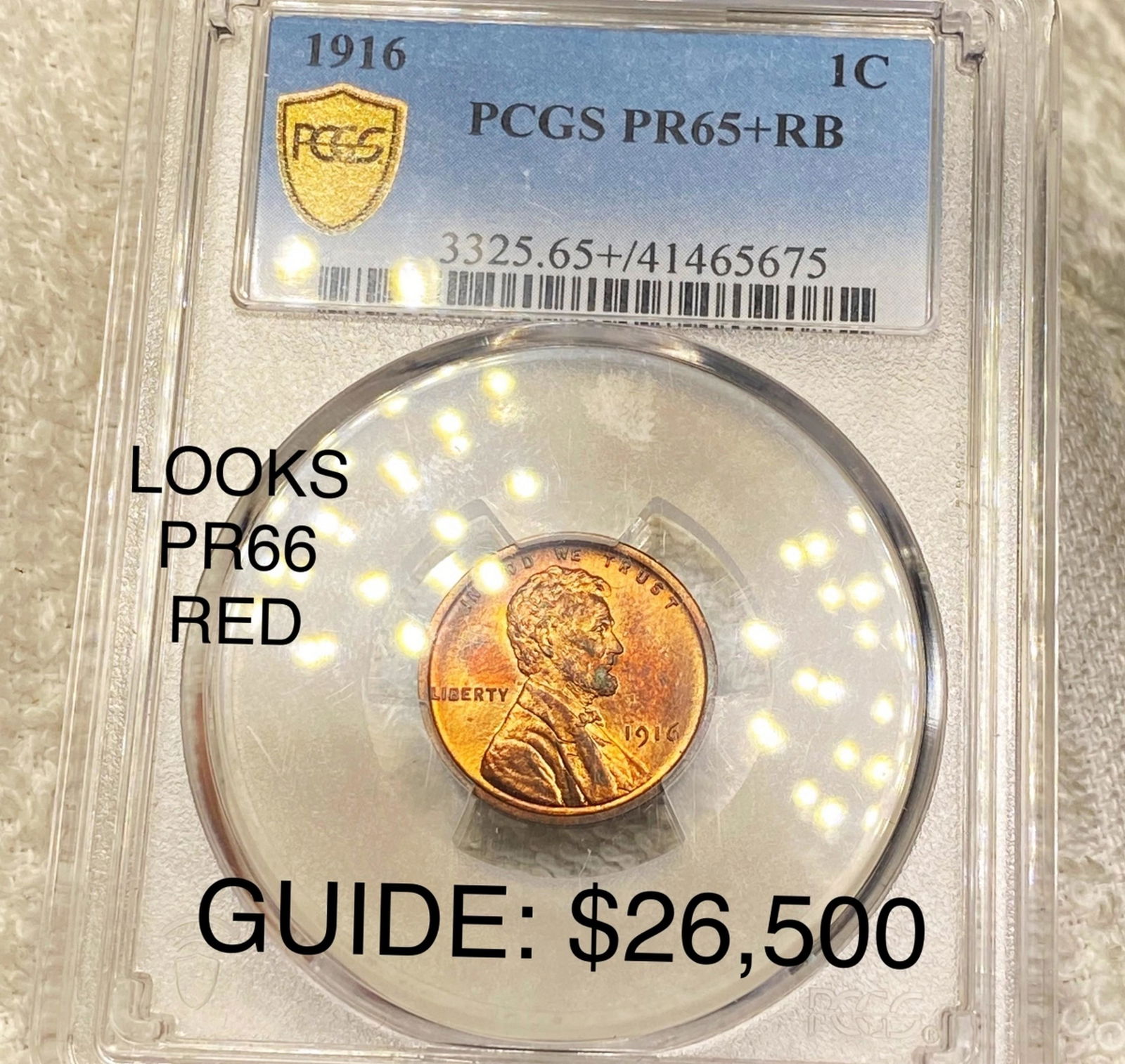 1916 Lincoln Wheat Penny PCGS - PR65+ RB (1 of 2)