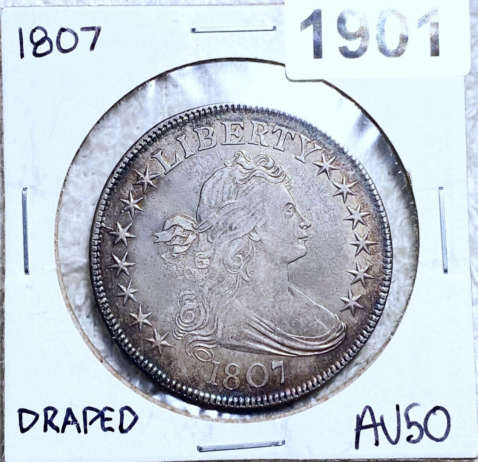 1807 Draped Bust Half Dollar ABOUT UNCIRCULATED (1 of 2)