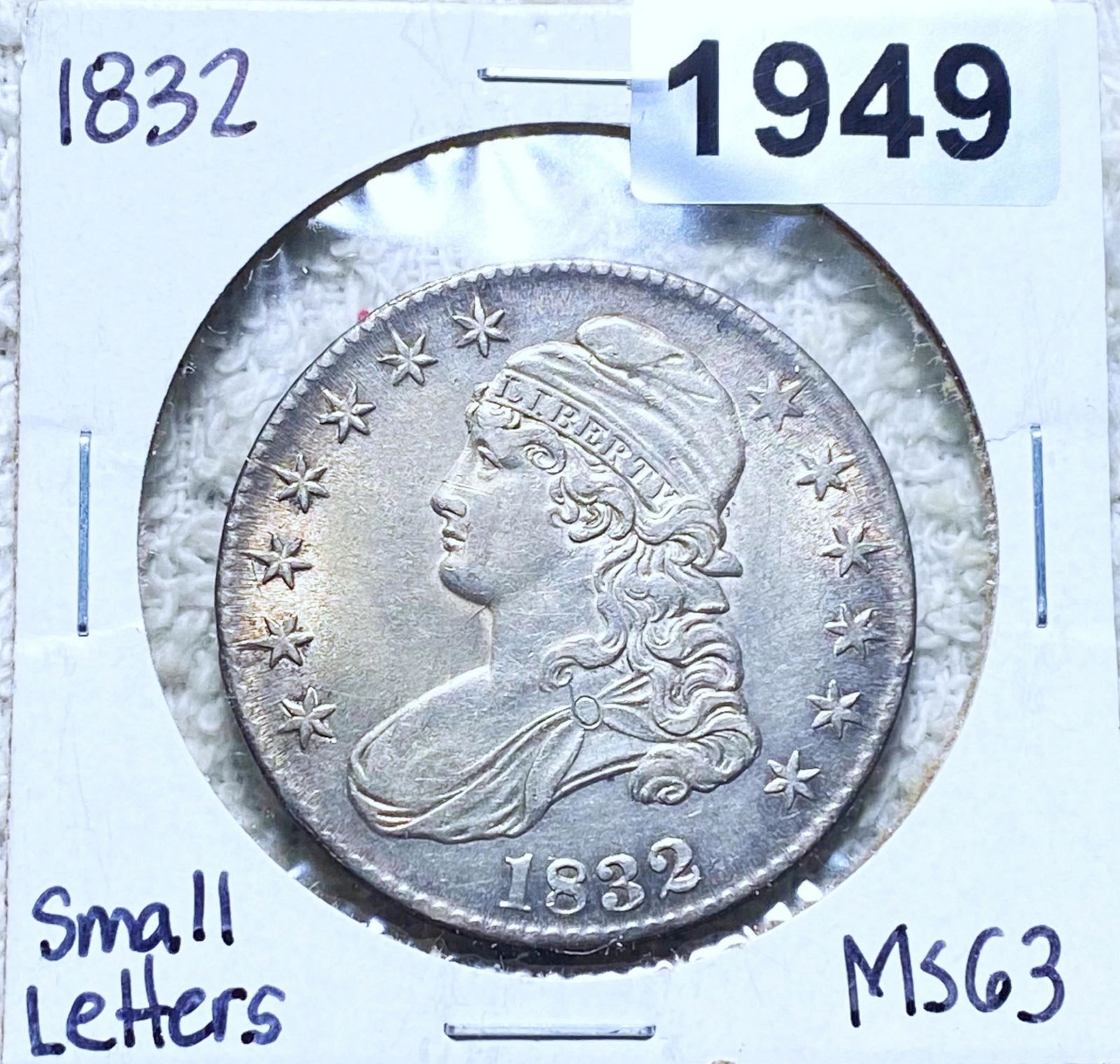 1832 Capped Bust Half Dollar CHOICE BU SML LTRS (1 of 2)