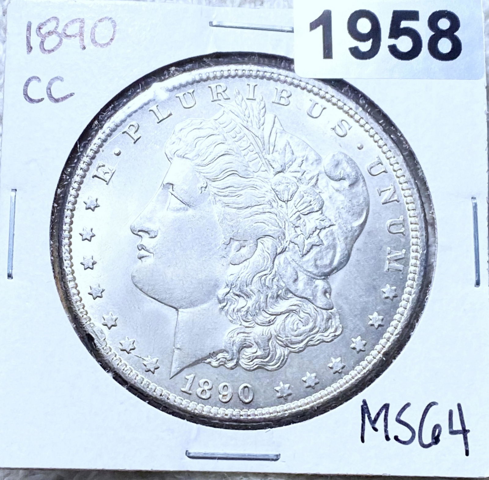 1890-CC Morgan Silver Dollar CHOICE BU (1 of 2)