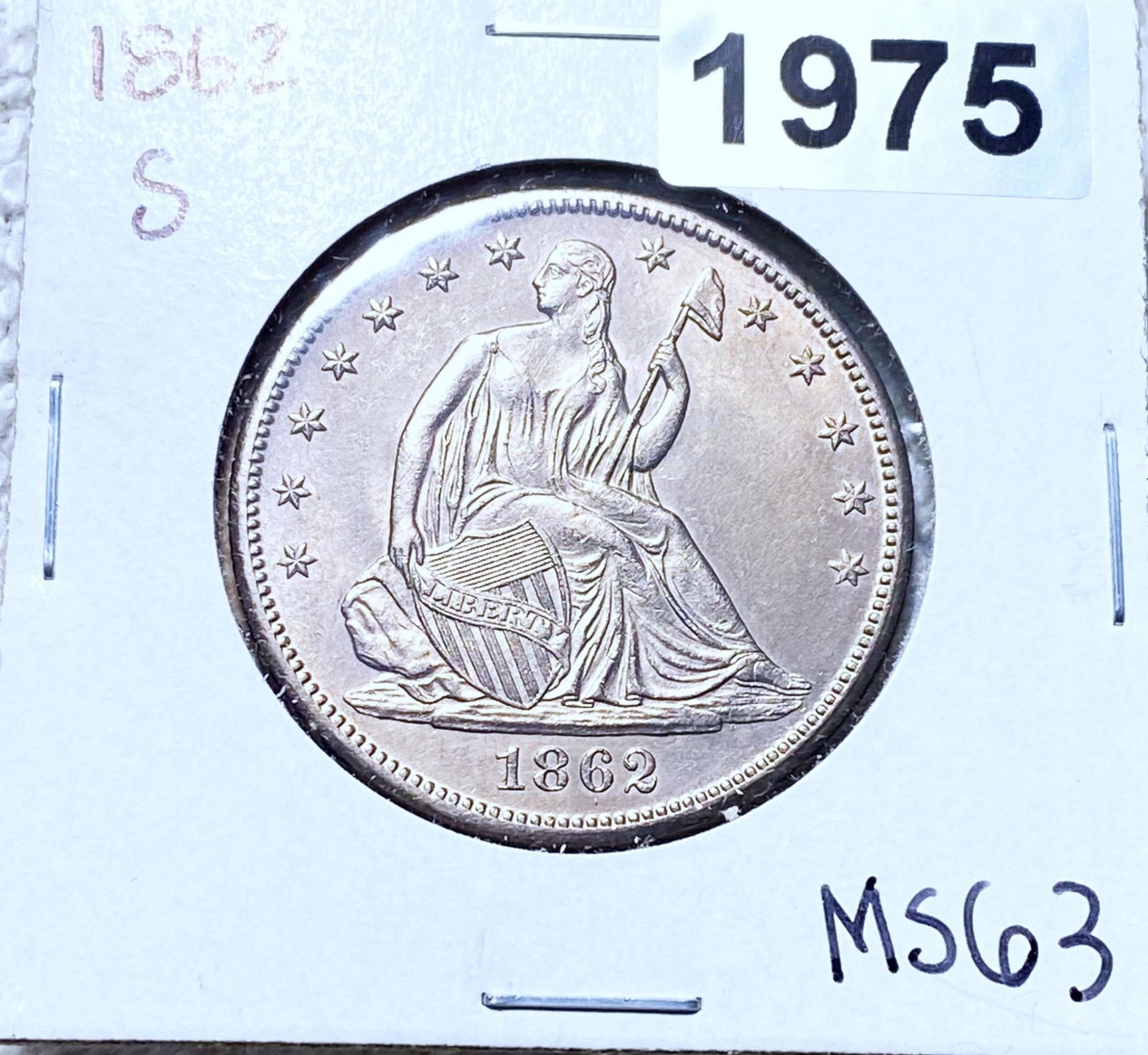1862-S Seated Half Dollar CHOICE BU (1 of 2)