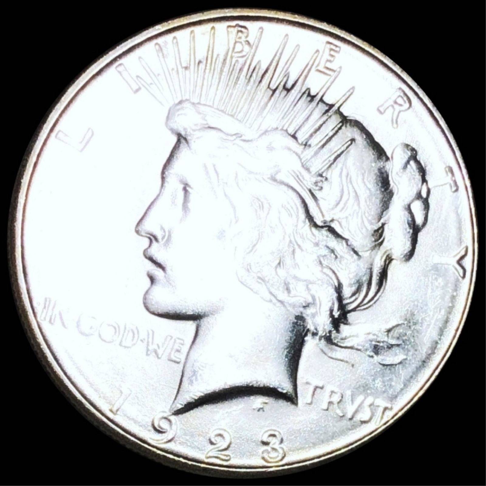 1923 Silver Peace Dollar CLOSELY UNC (1 of 2)