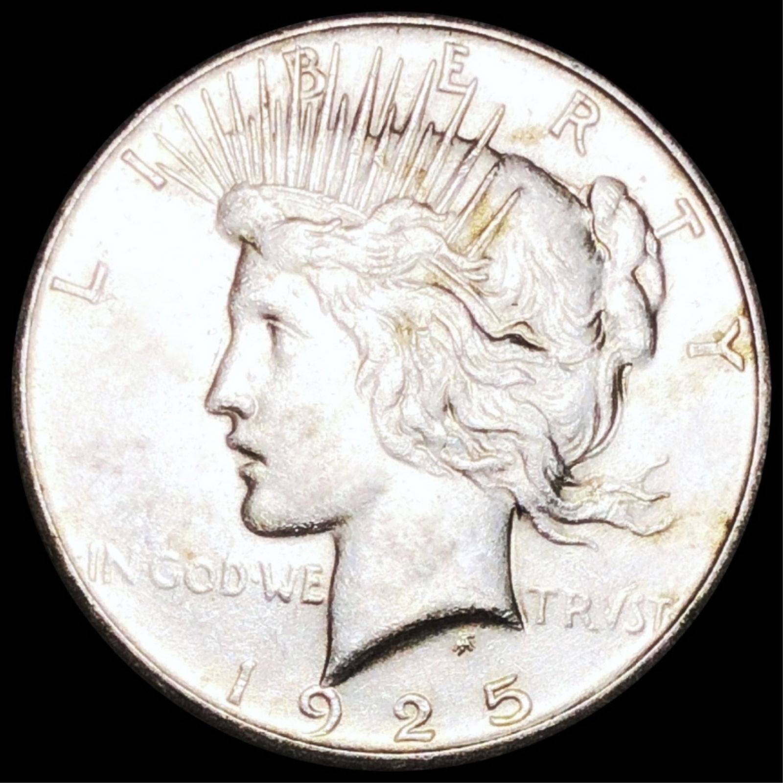 1925-S Silver Peace Dollar NEARLY UNCIRCULATED (1 of 2)