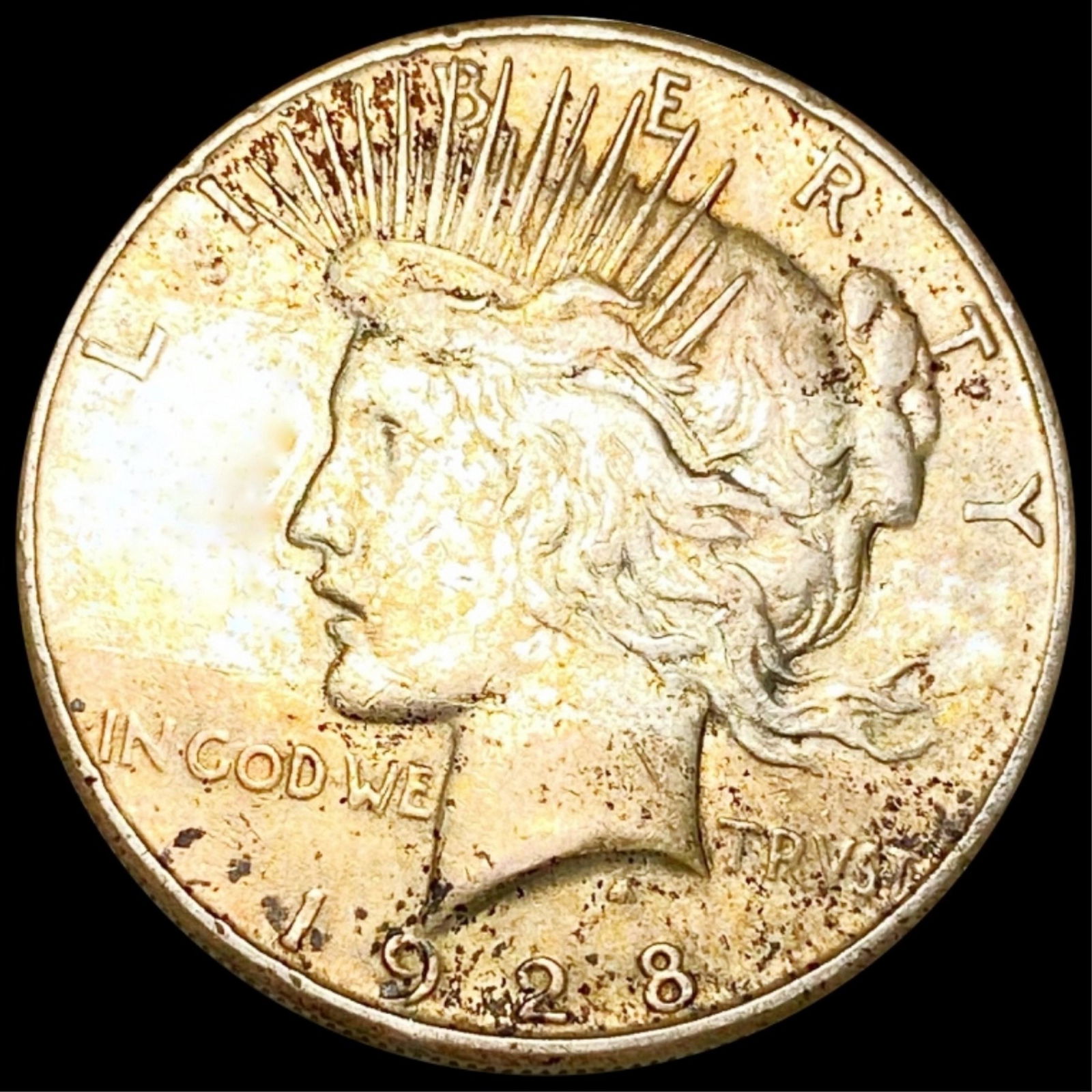 1928-S Silver Peace Dollar LIGHTLY CIRCULATED (1 of 2)