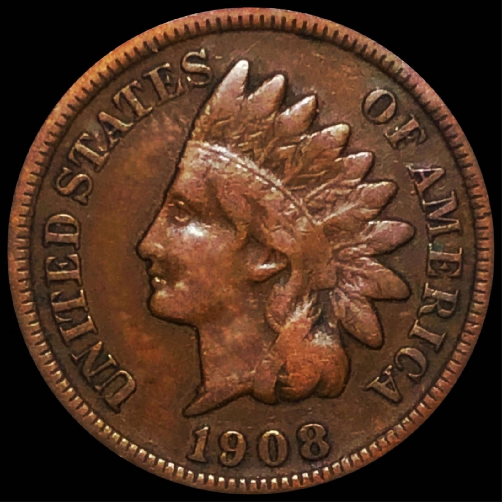 1908 Indian Head Penny NICELY CIRCULATED (1 of 2)