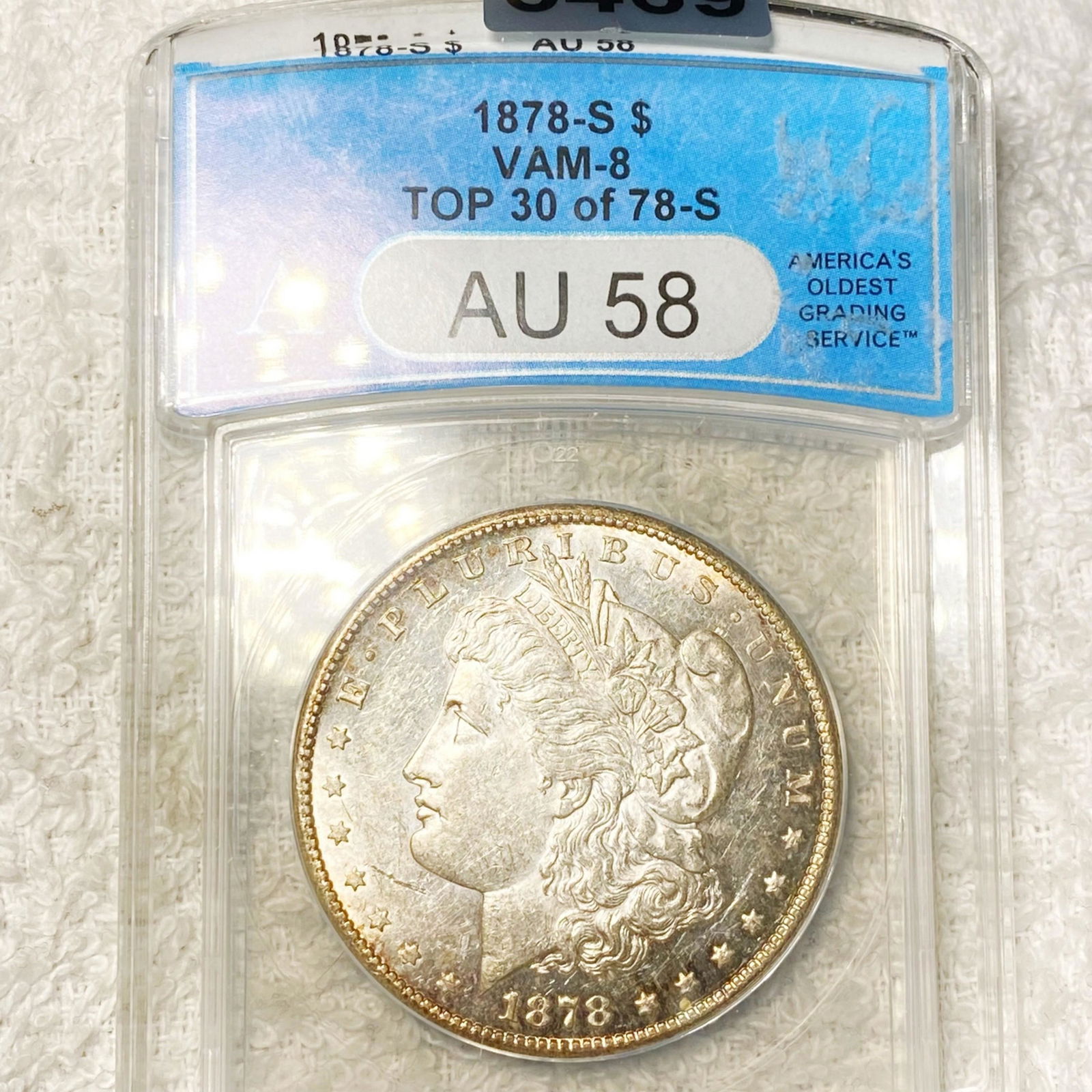 1878-S Morgan Silver Dollar ANACS - AU58 VAM-8 (1 of 2)