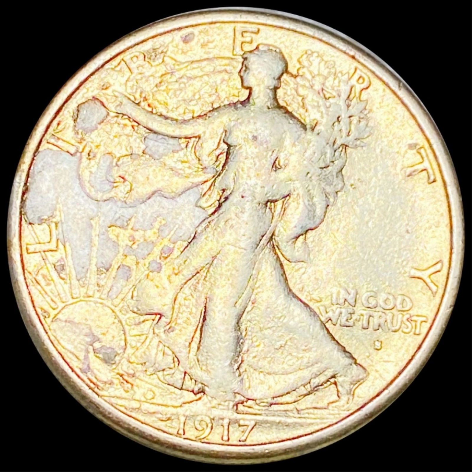 1917-S Walking Half Dollar LIGHTLY CIRCULATED (1 of 2)