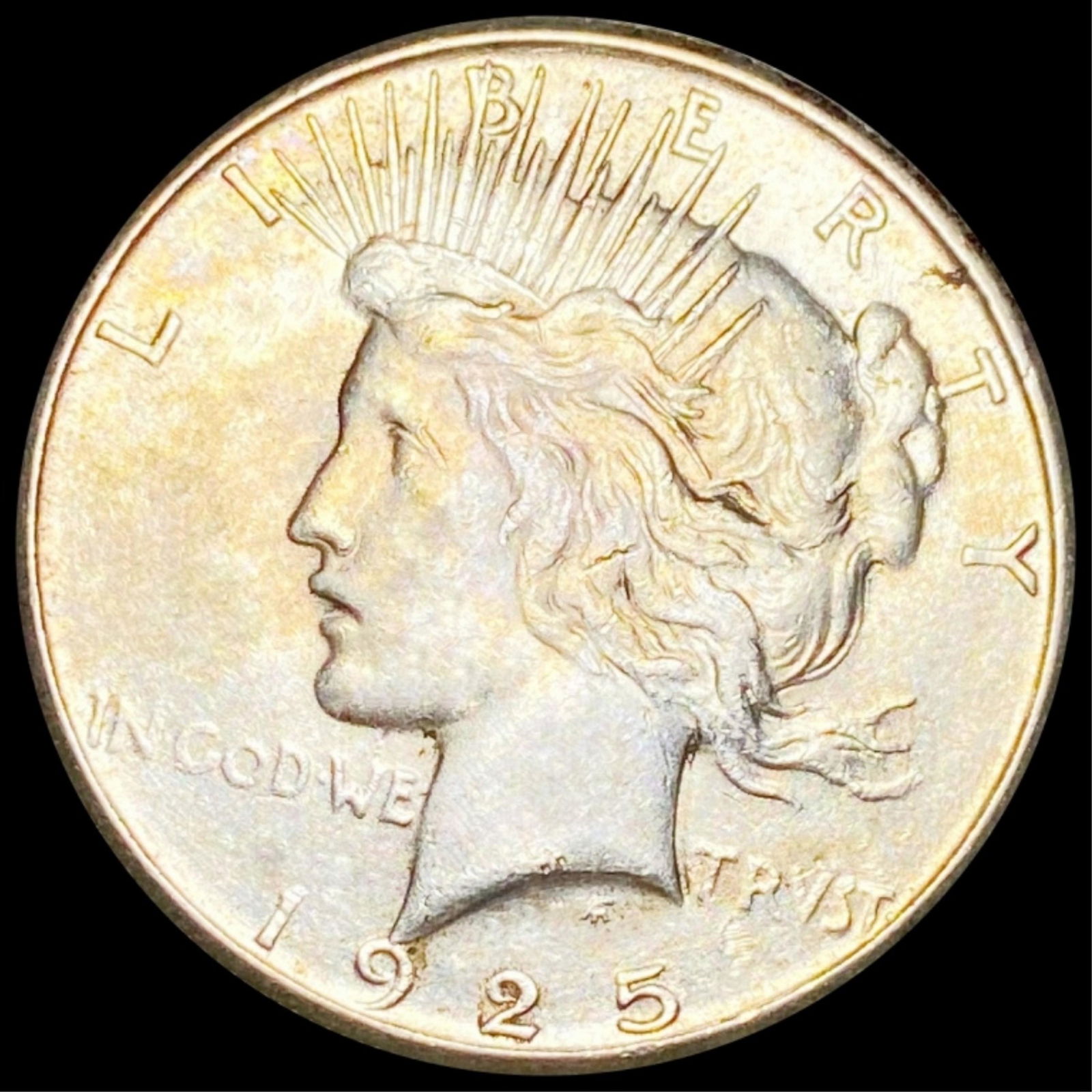 1925-S Silver Peace Dollar NEARLY UNCIRCULATED (1 of 2)