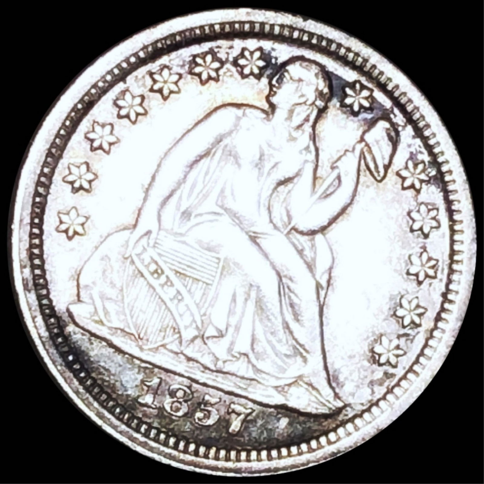 1857 Seated Liberty Dime UNCIRCULATED (1 of 2)