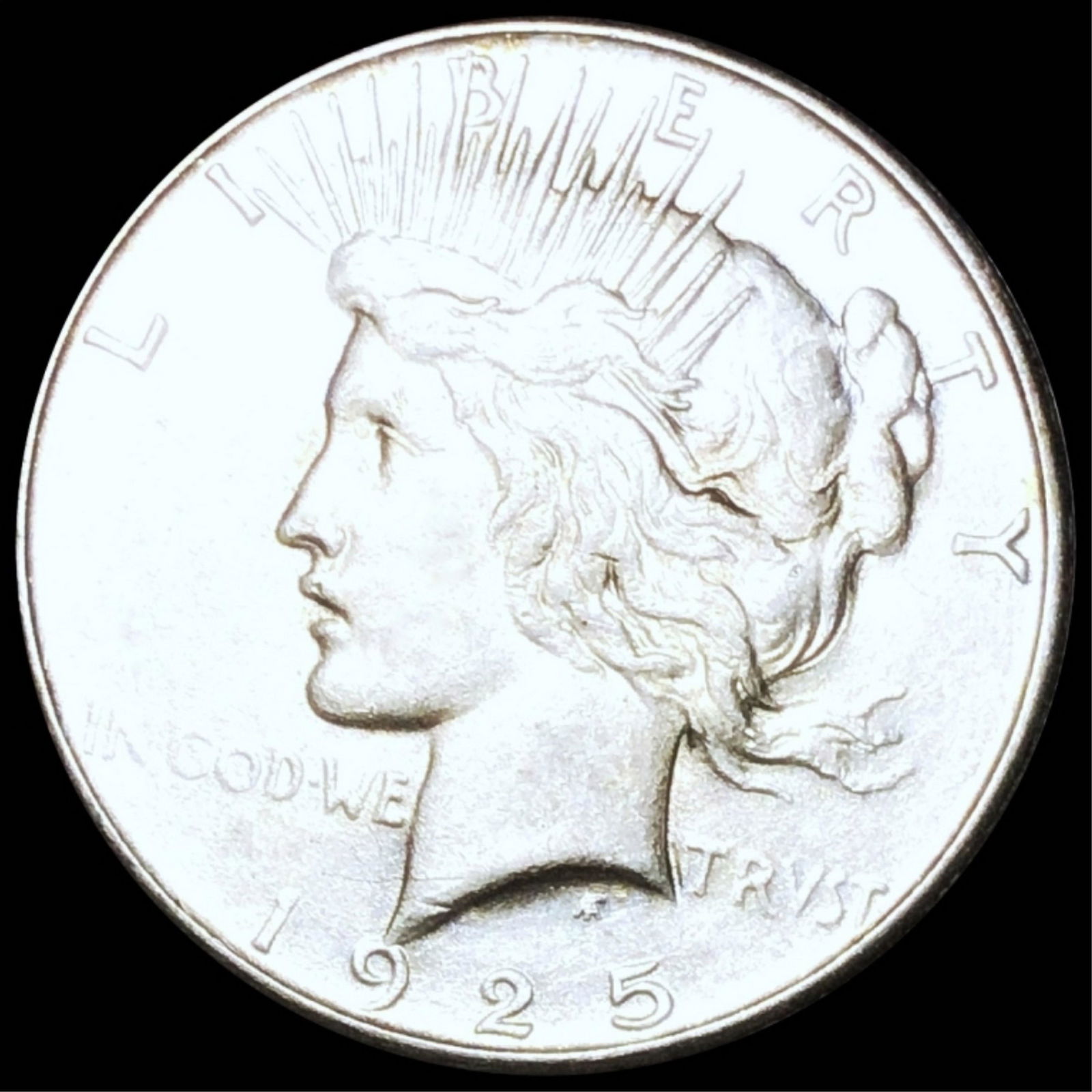 1925-S Silver Peace Dollar NEARLY UNC (1 of 2)