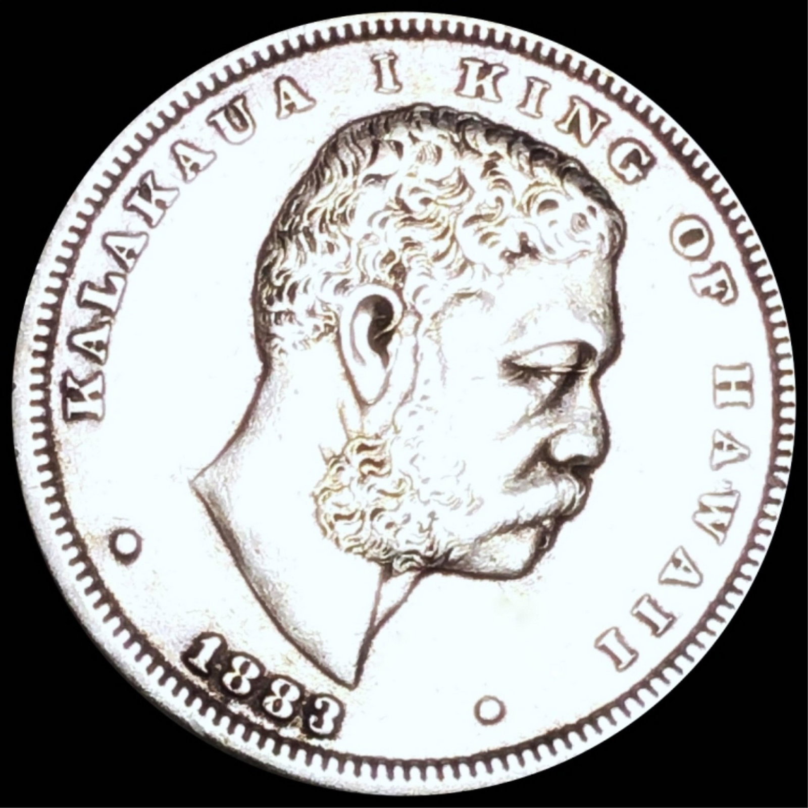 1883 Kingdom Of Hawaii Half Dollar NEARLY UNC: 1883 Kingdom Of Hawaii Half Dollar NEARLY UNC
