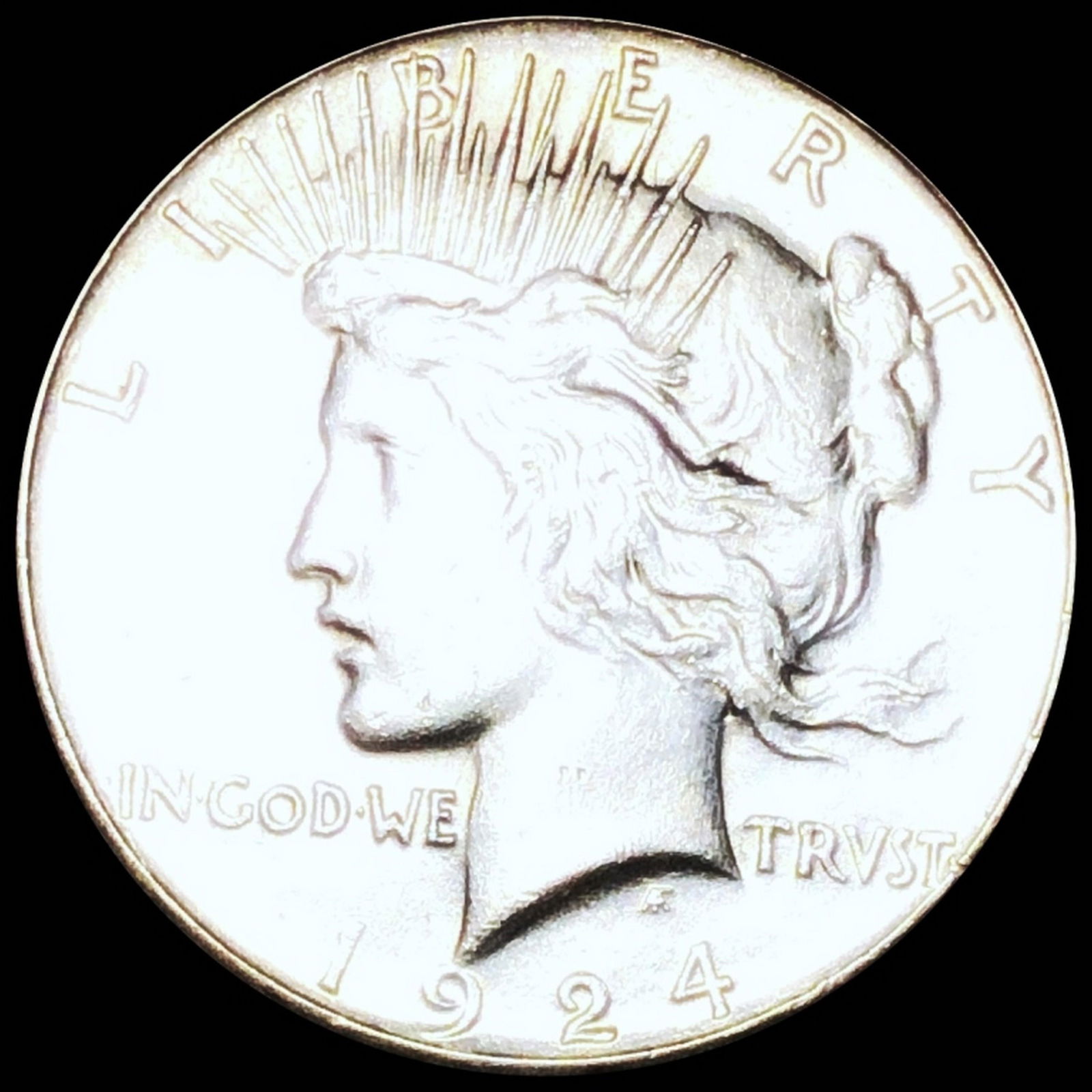 1924-S Silver Peace Dollar CLOSELY UNC (1 of 2)