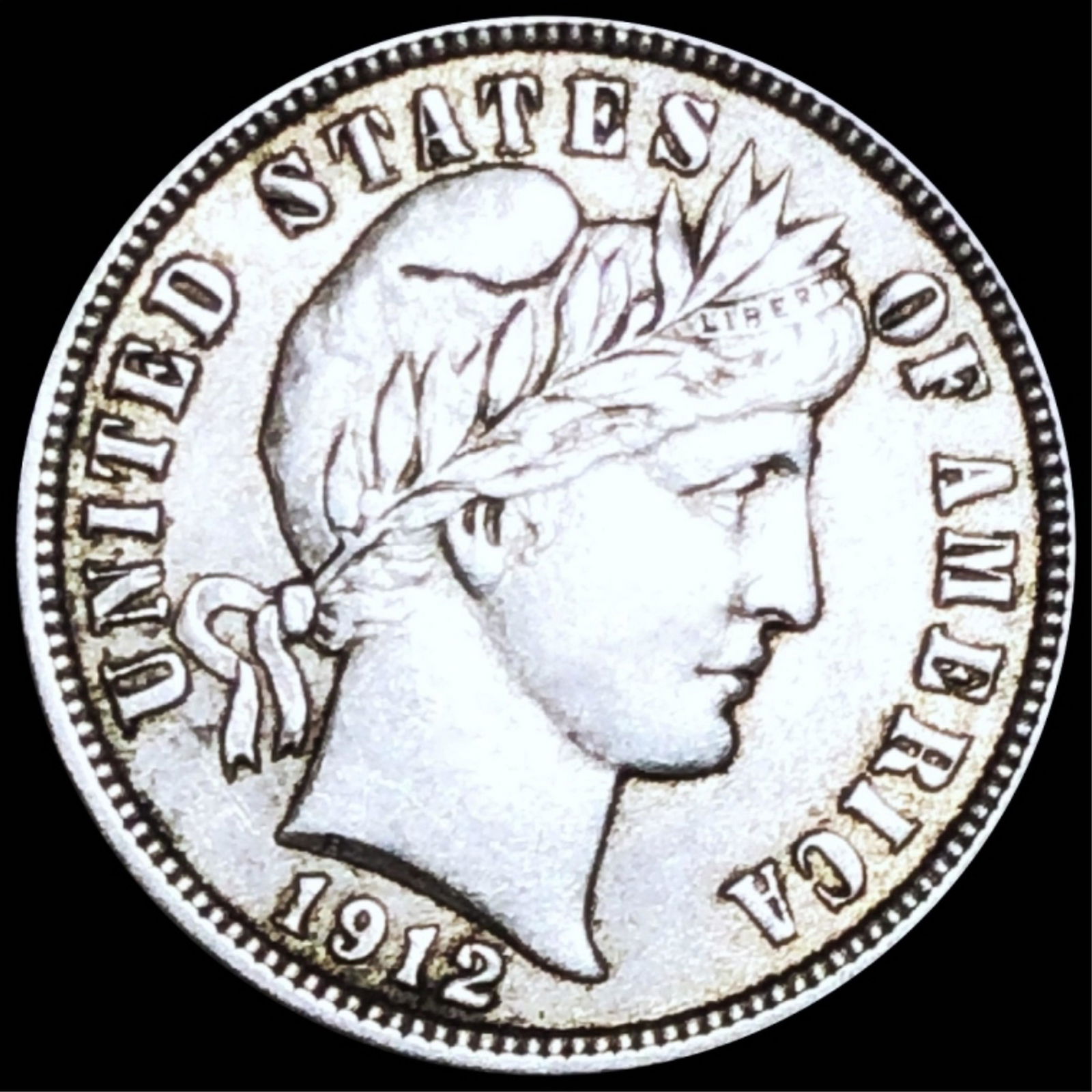 1912 Barber Silver Dime ABOUT UNCIRCULATED (1 of 2)