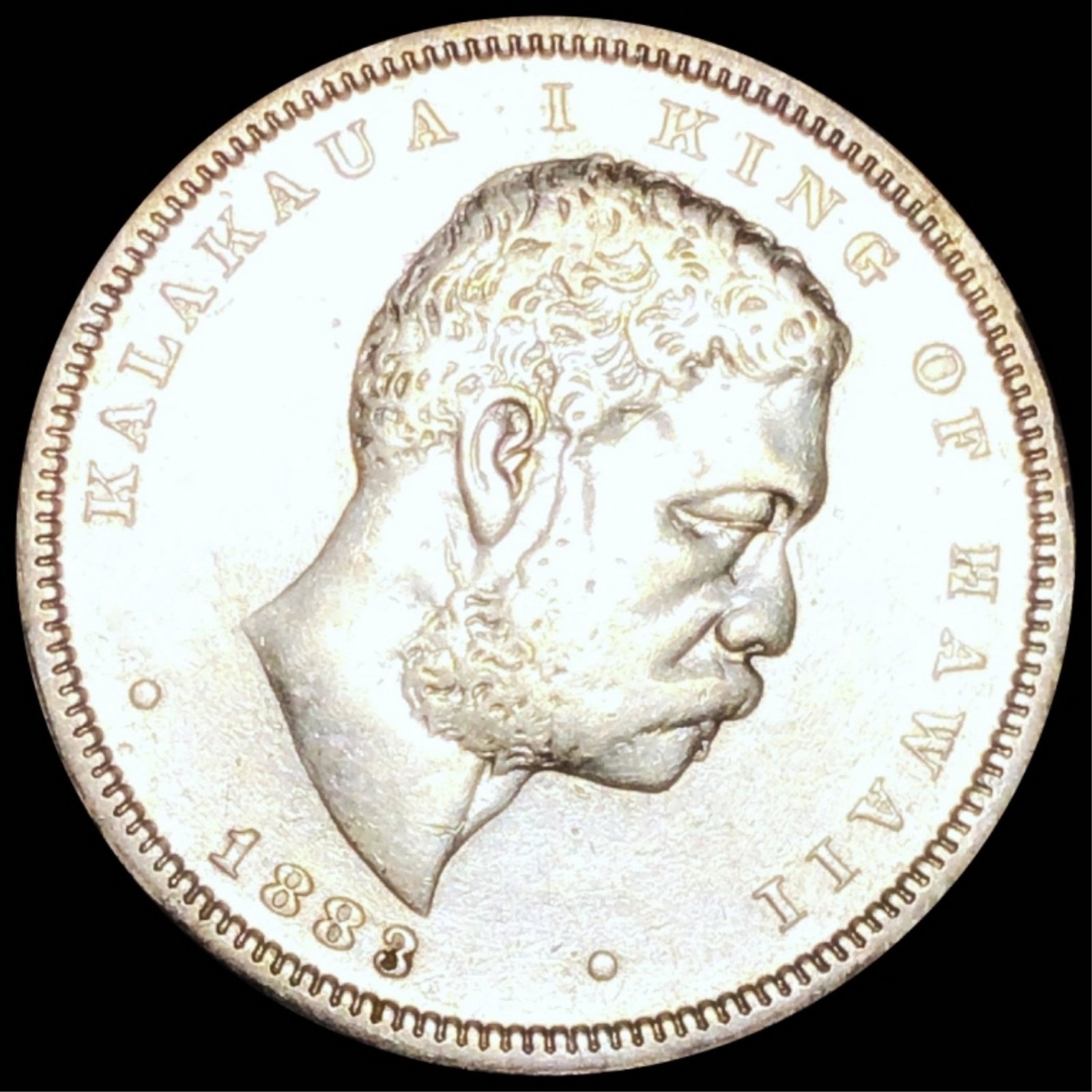 1883 Kingdom Of Hawaii Half Dollar NEARLY UNC: 1883 Kingdom Of Hawaii Half Dollar NEARLY UNC