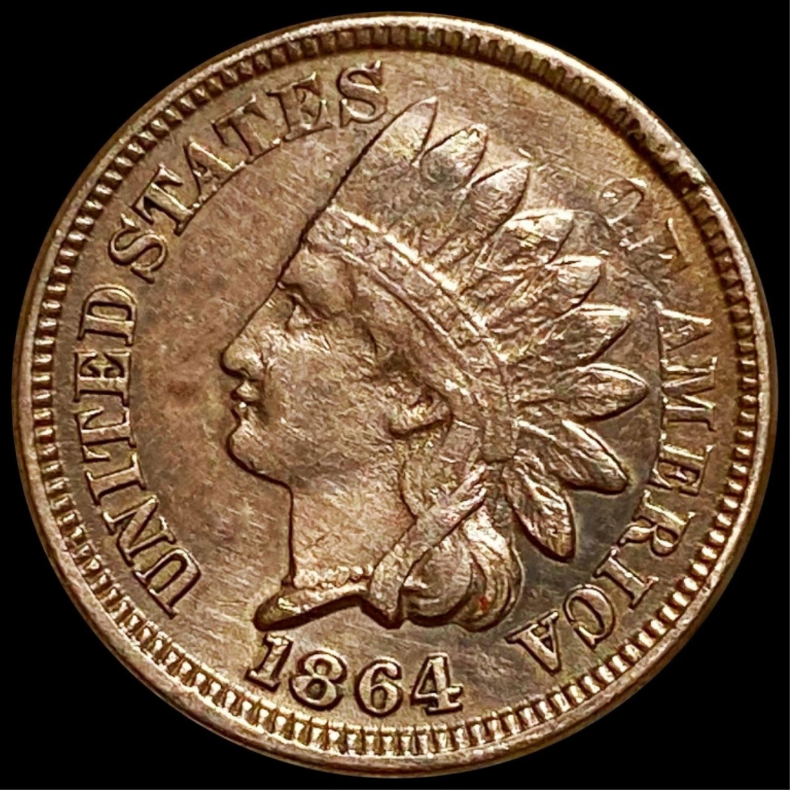 1864 Indian Head Penny ABOUT UNCIRCULATED (1 of 2)
