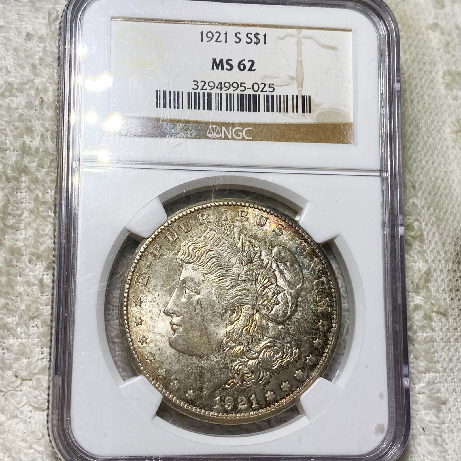 1921-S Morgan Silver Dollar NGC - MS62 (1 of 2)