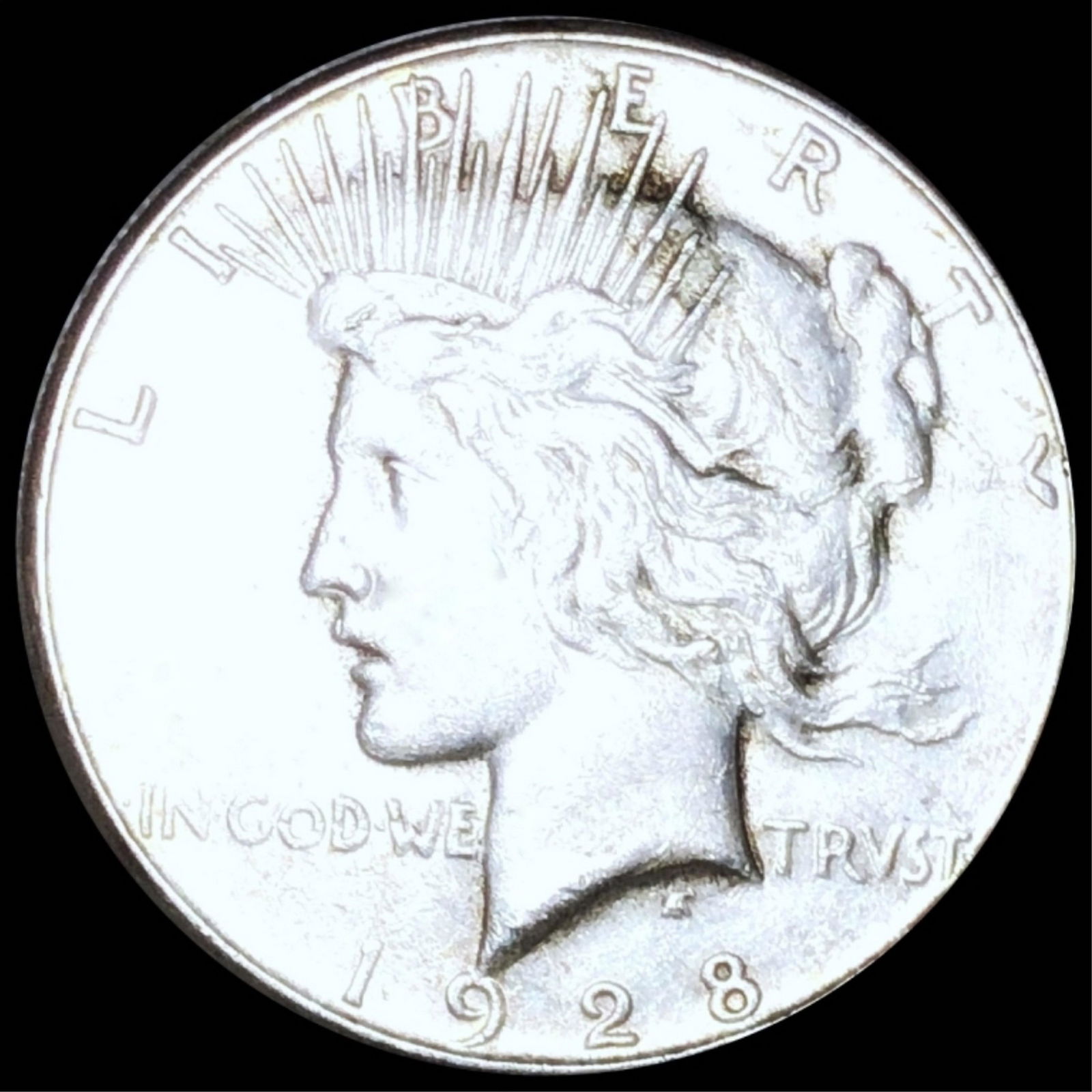 1928-S Silver Peace Dollar NEARLY UNCIRCULATED (1 of 2)