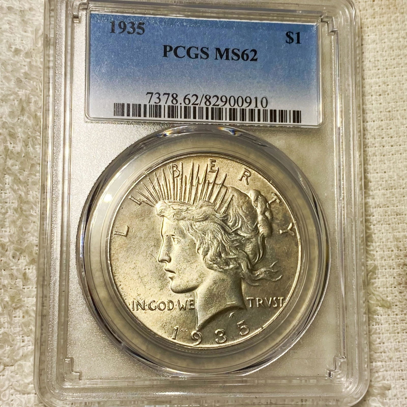 1935 Silver Peace Dollar PCGS - MS62 (1 of 2)