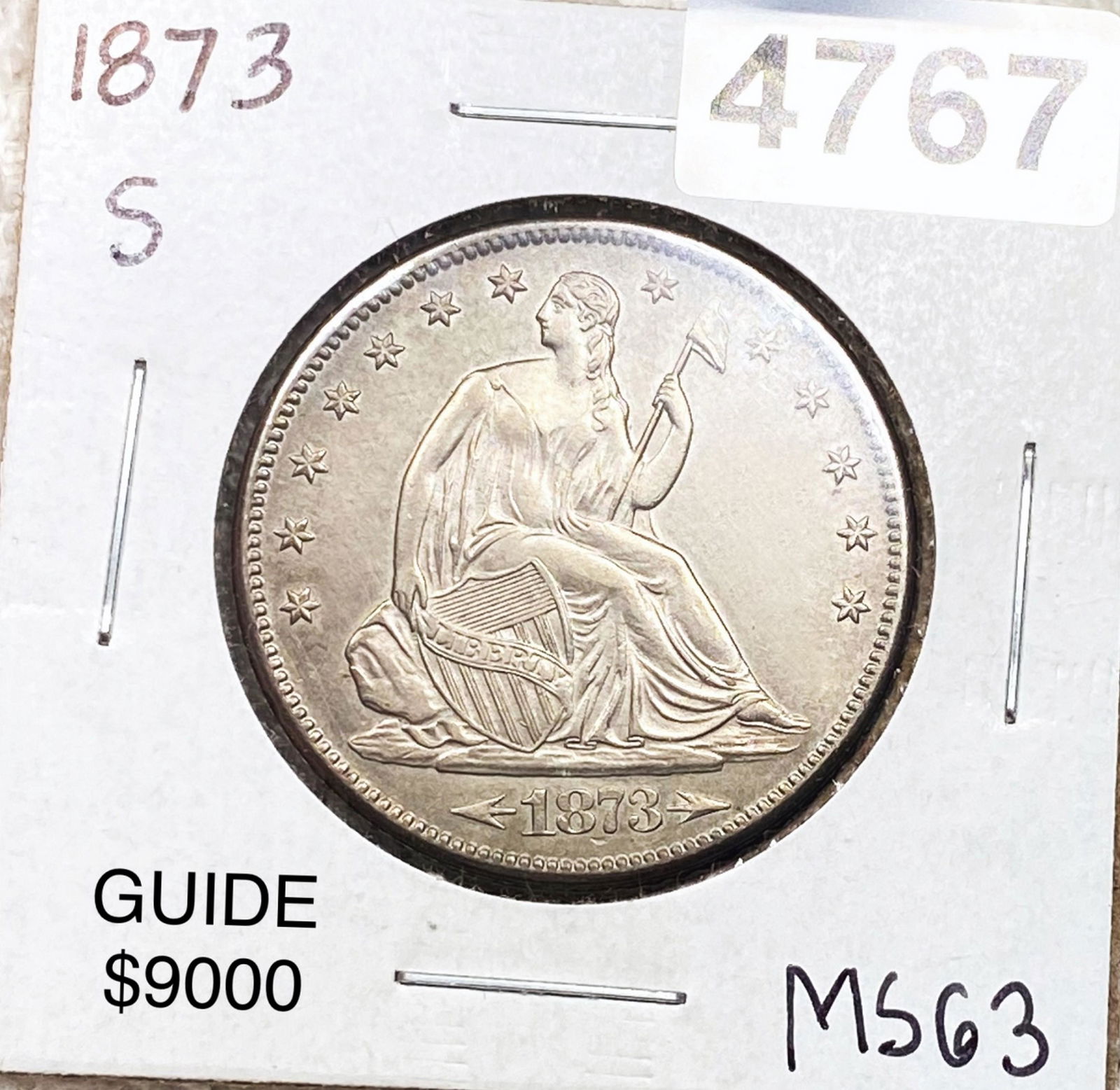 1873-S Seated Half Dollar CHOICE BU (1 of 2)