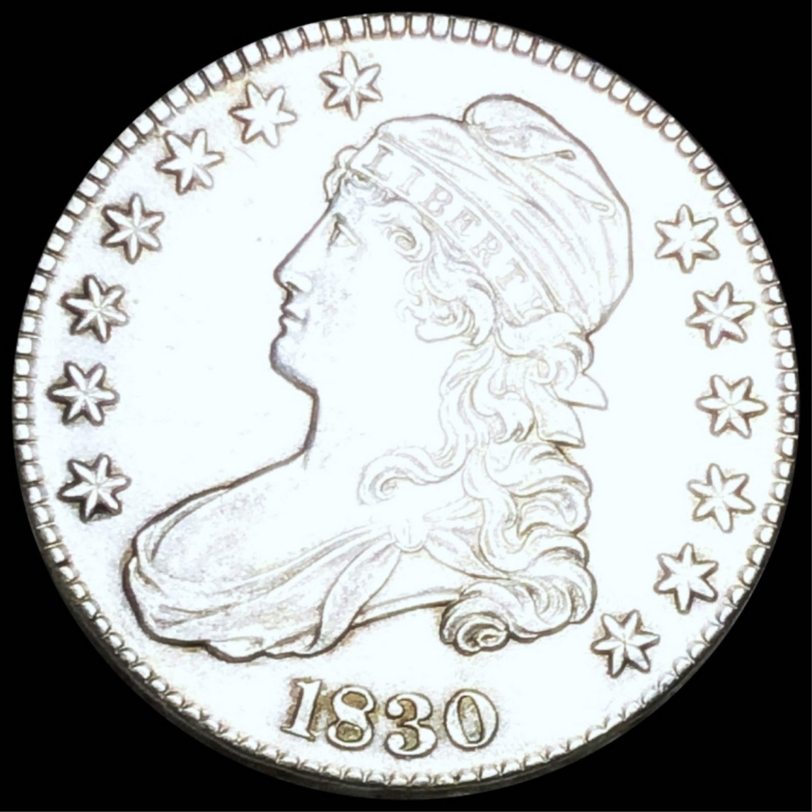 1830 Capped Bust Half Dollar CLOSELY UNC (1 of 2)