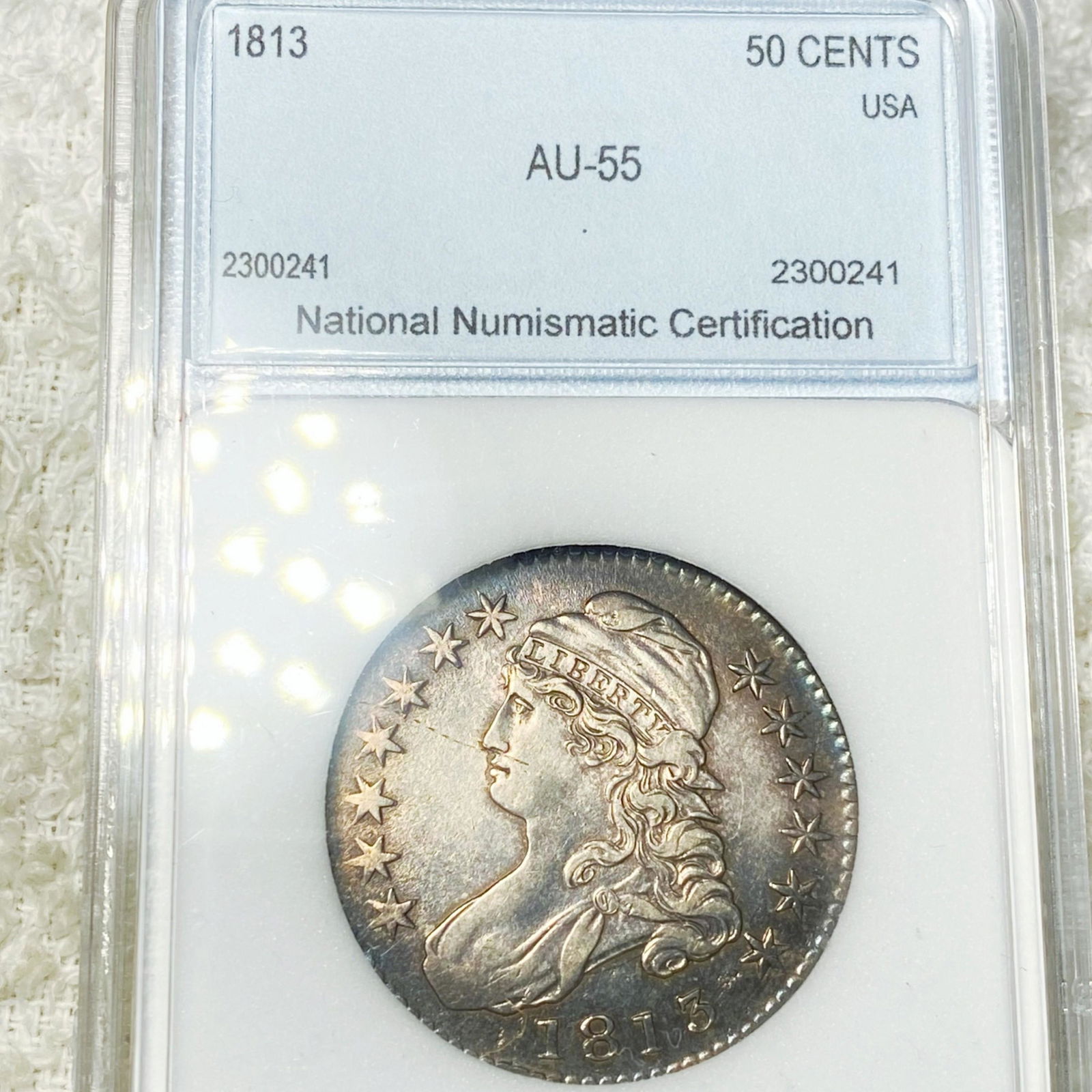 1813 Capped Bust Half Dollar NNC - AU55 (1 of 2)
