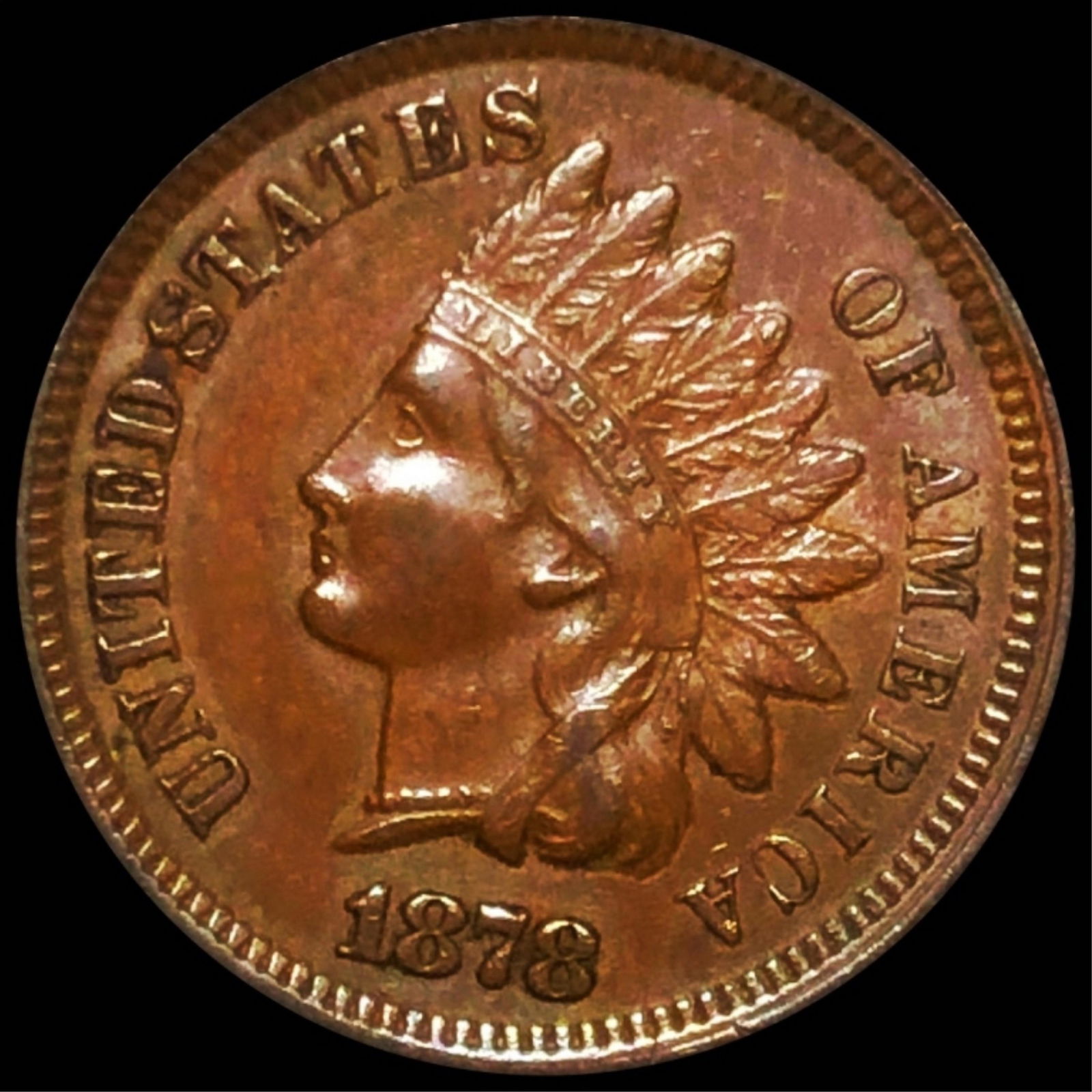 1878 Indian Head Penny CLOSELY UNC (1 of 2)