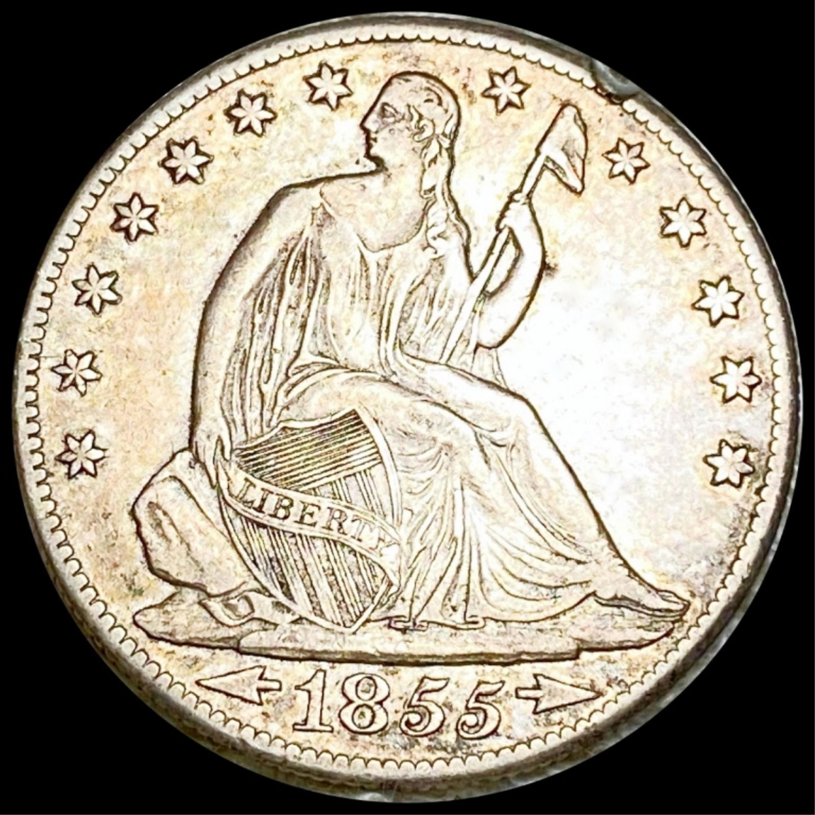 1855-O Seated Half Dollar CLOSELY UNC (1 of 2)