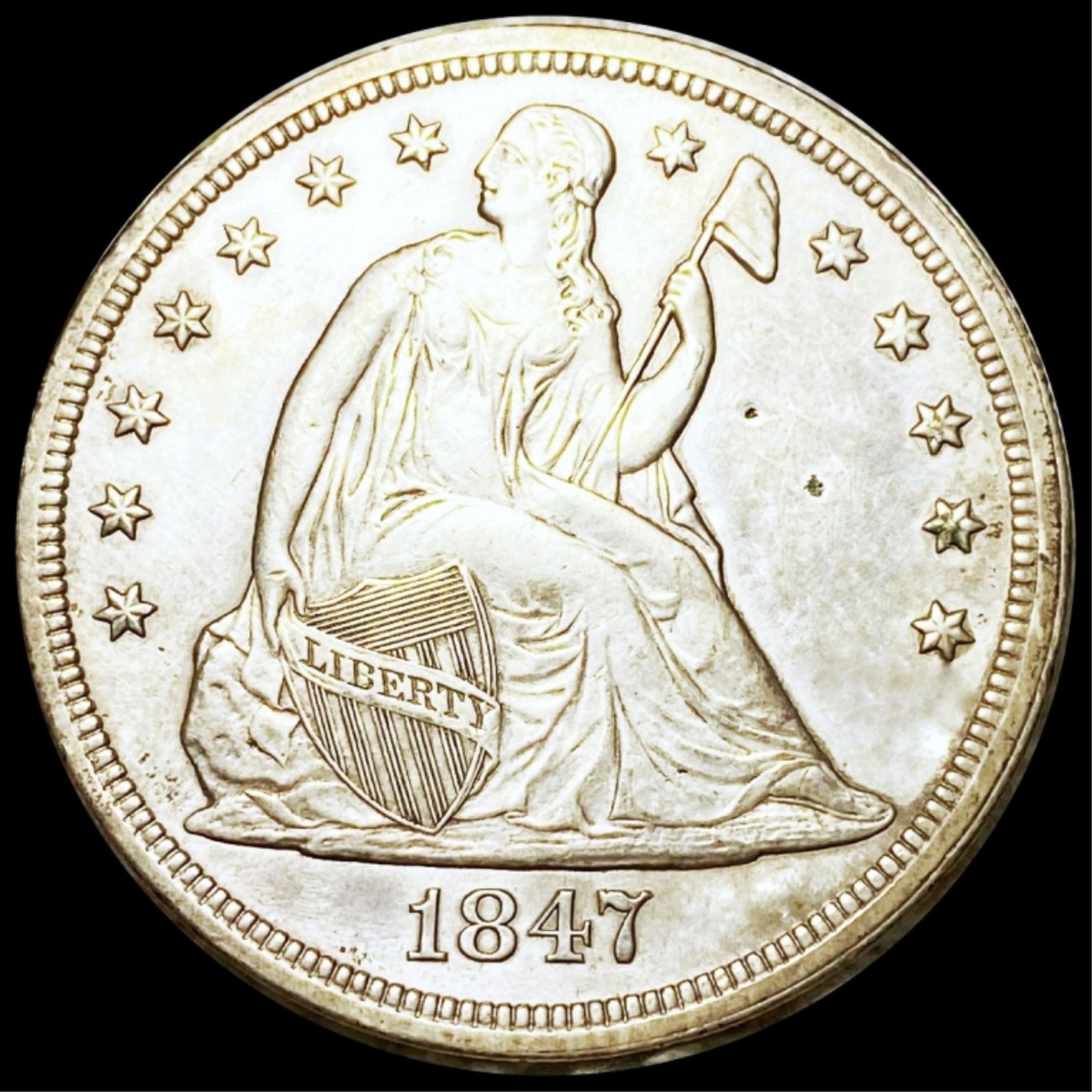 1847 Seated Liberty Dollar UNCIRCULATED (1 of 2)