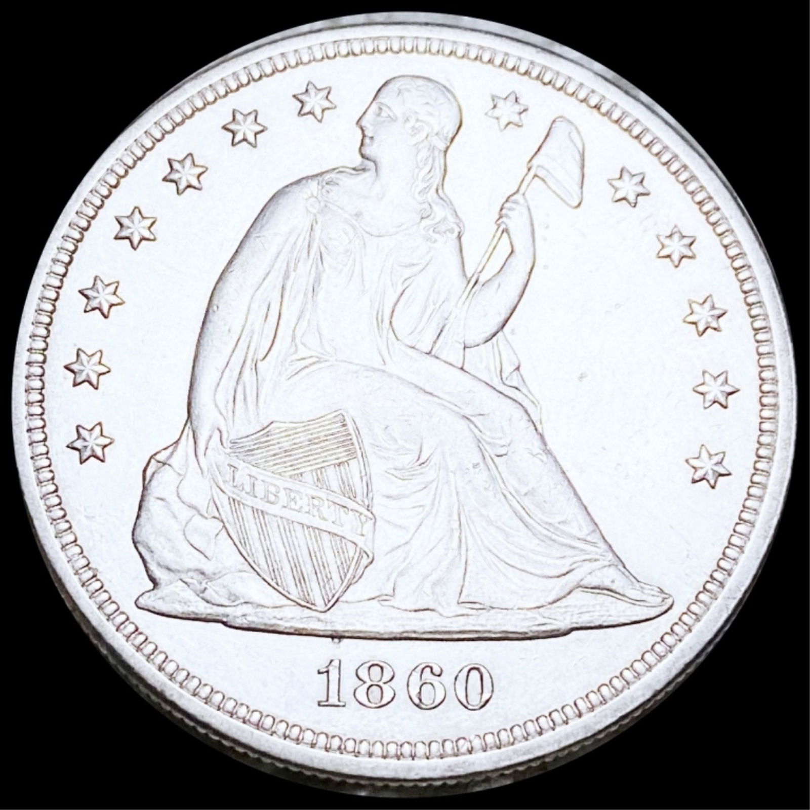 1860 Seated Silver Dollar UNCIRCULATED (1 of 2)