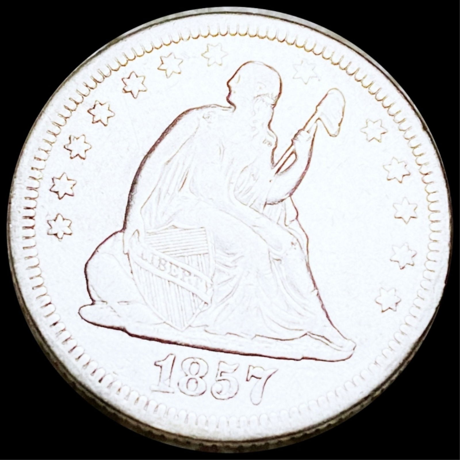 1857-O Seated Liberty Quarter UNCIRCULATED (1 of 2)