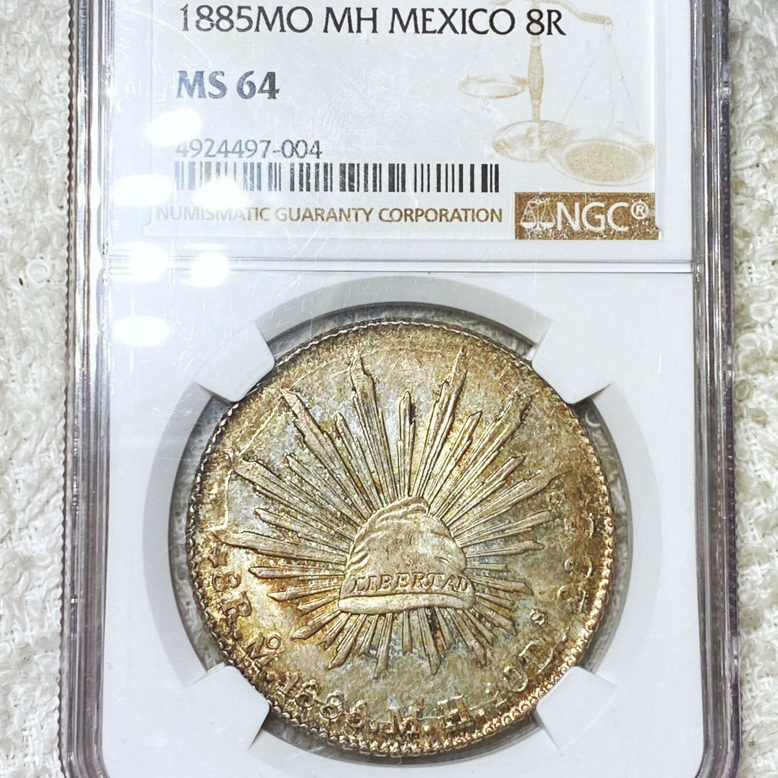 1885 Mexican Silver 8 Reales NGC - MS64 (1 of 2)