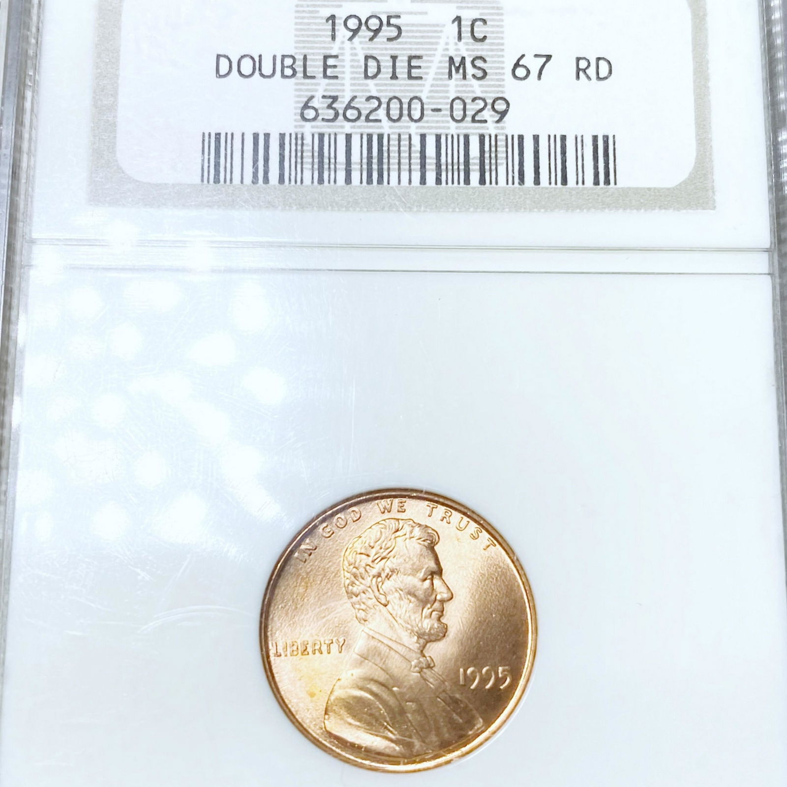 1995 DDO Lincoln Memorial Cent NGC - MS 67 RD (1 of 2)