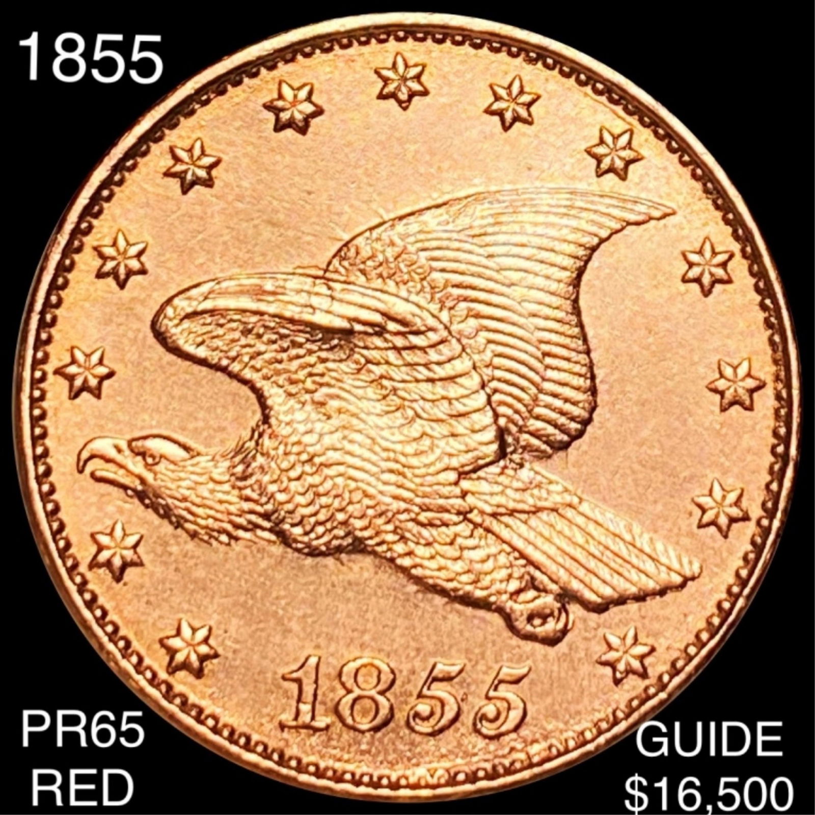 1855 Judd Pattern Large Cent GEM PR RED (1 of 2)