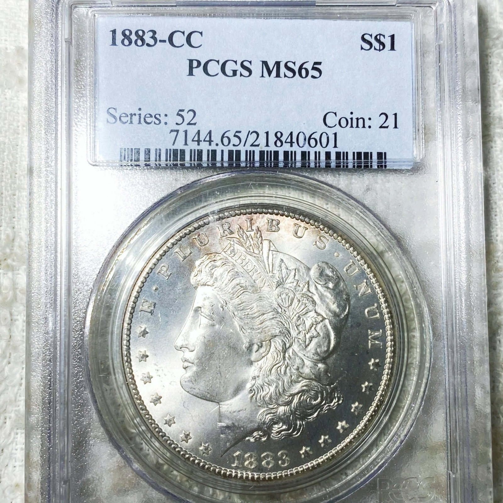 1883-CC Morgan Silver Dollar PCGS - MS65 (1 of 2)