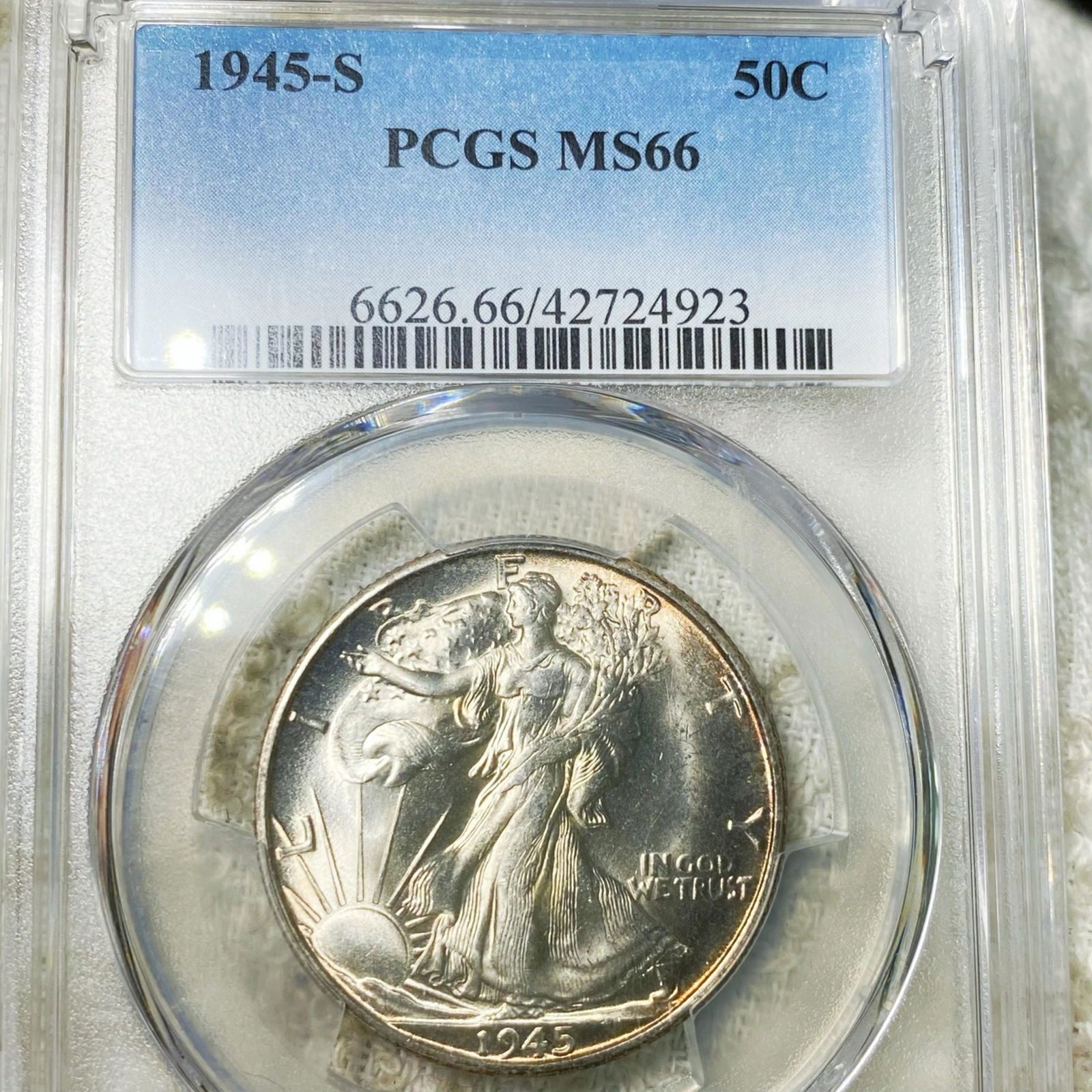 1945-S Walking Half Dollar PCGS - MS66 (1 of 2)