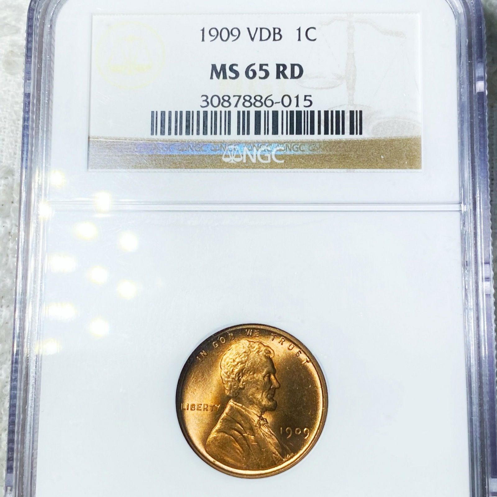 1909 V.D.B. Lincoln Wheat Penny NGC - MS 65 RD (1 of 2)
