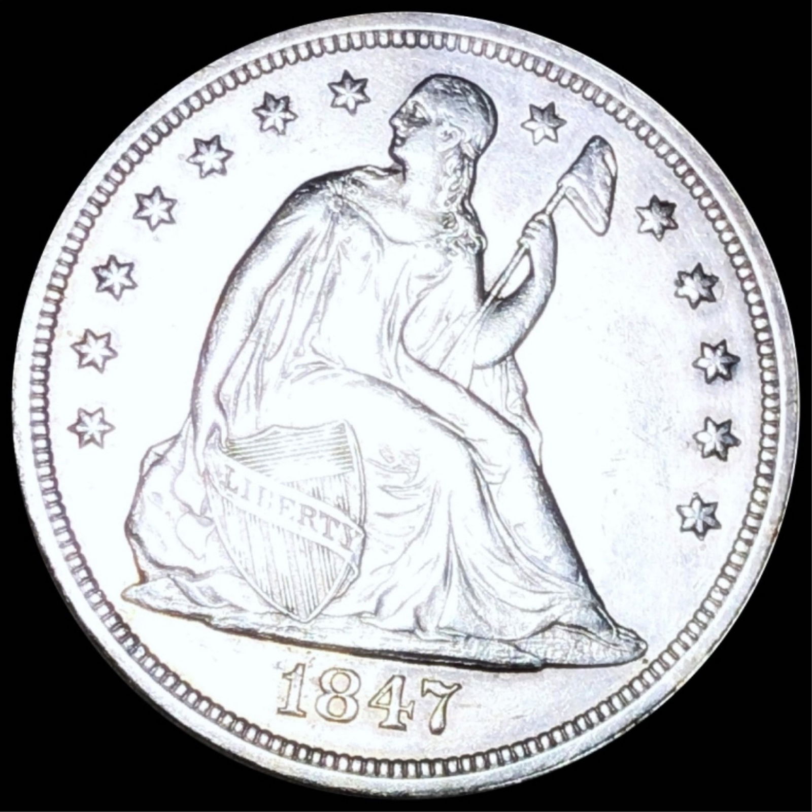 1847 Seated Liberty Dollar UNCIRCULATED (1 of 2)