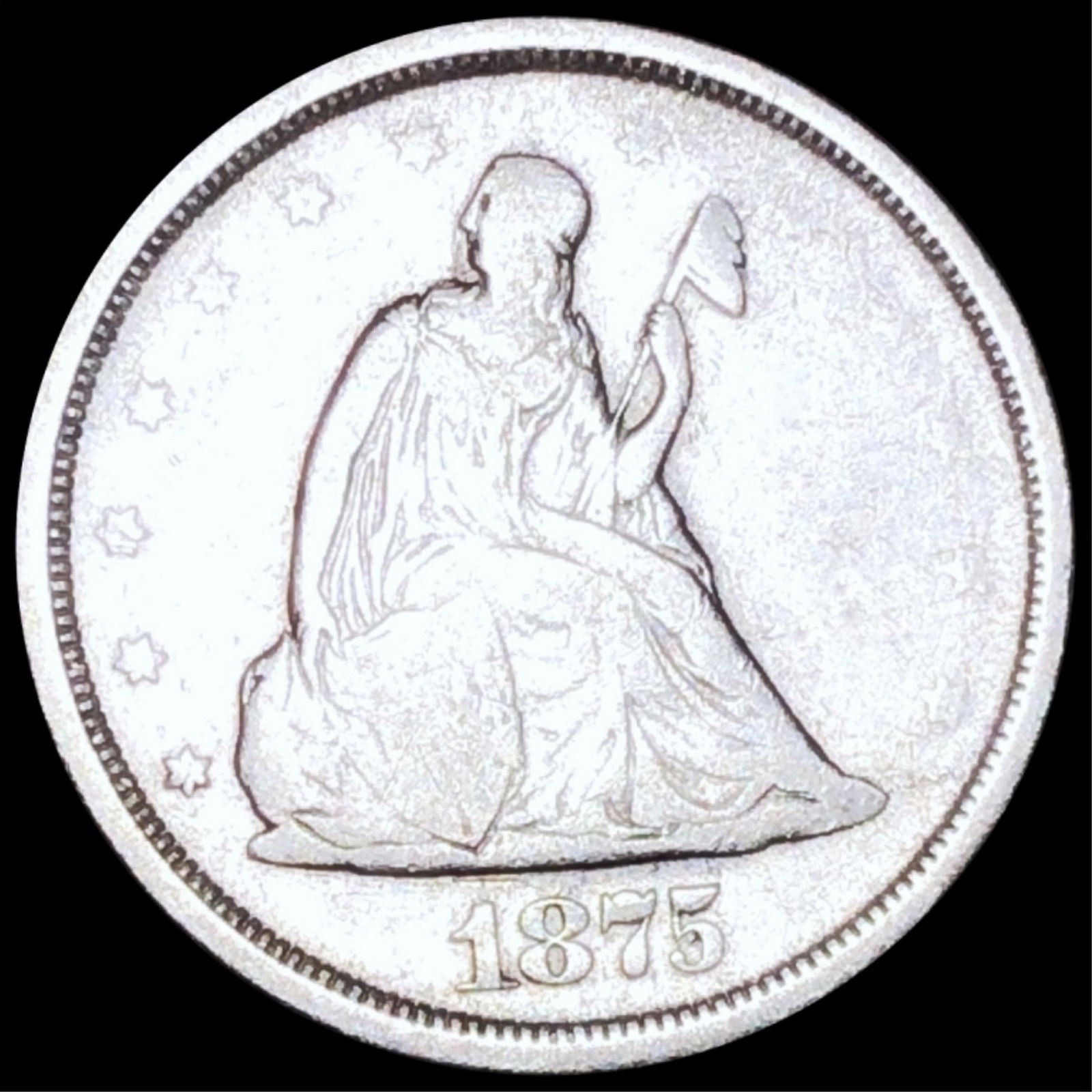 1875 Seated Twenty Cent Piece NICELY CIRCULATED (1 of 2)