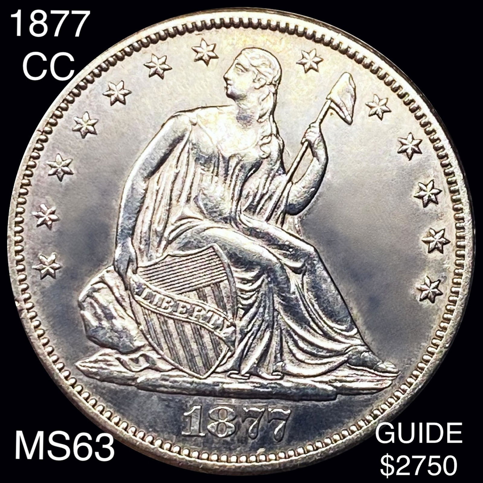 1877-CC Seated Half Dollar CHOICE BU (1 of 2)