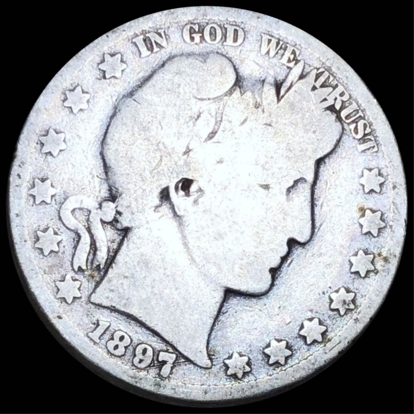 1897-O Barber Silver Half Dollar NICELY CIRCULATED (1 of 2)