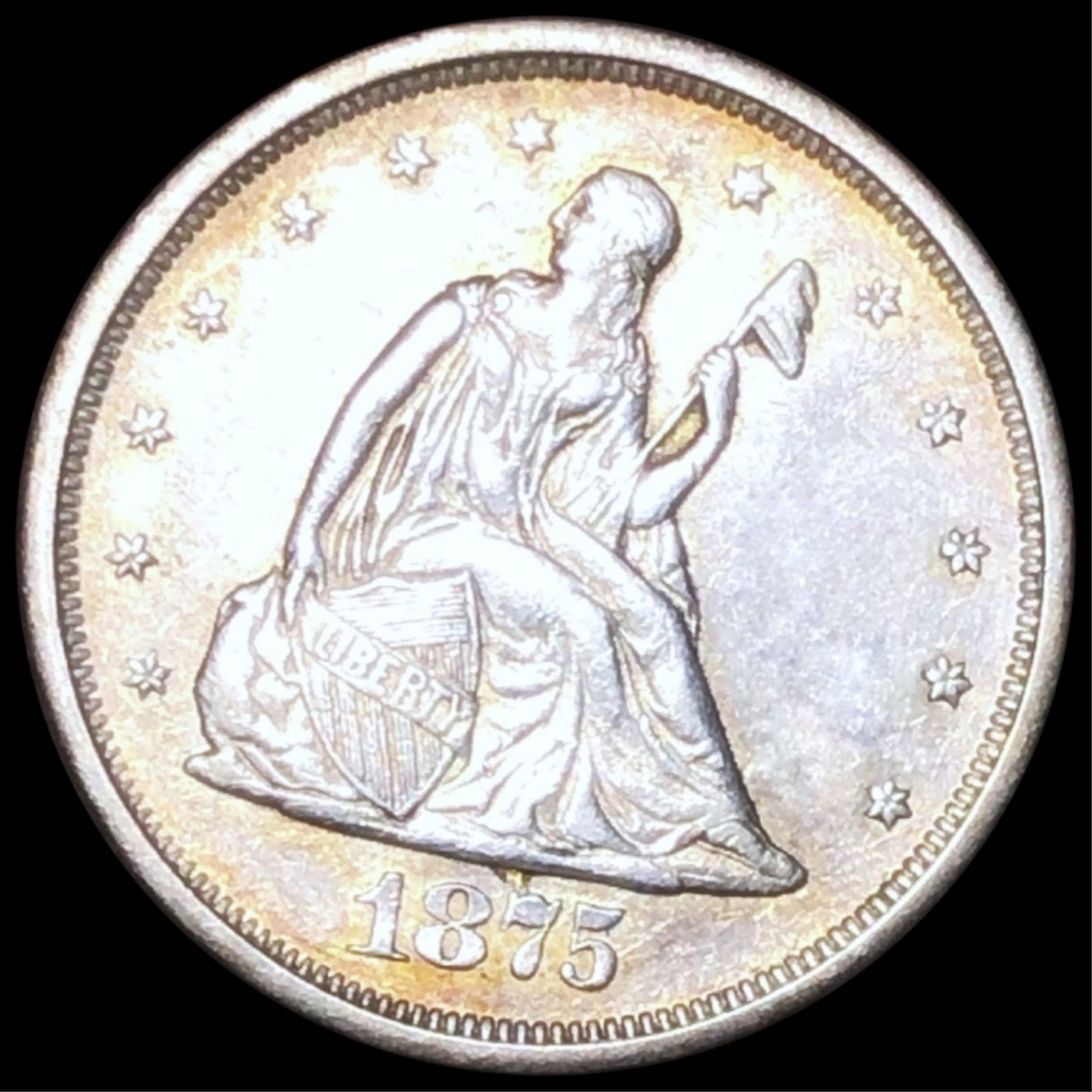 1875-S Seated Twenty Cent Piece CLOSELY UNC (1 of 2)