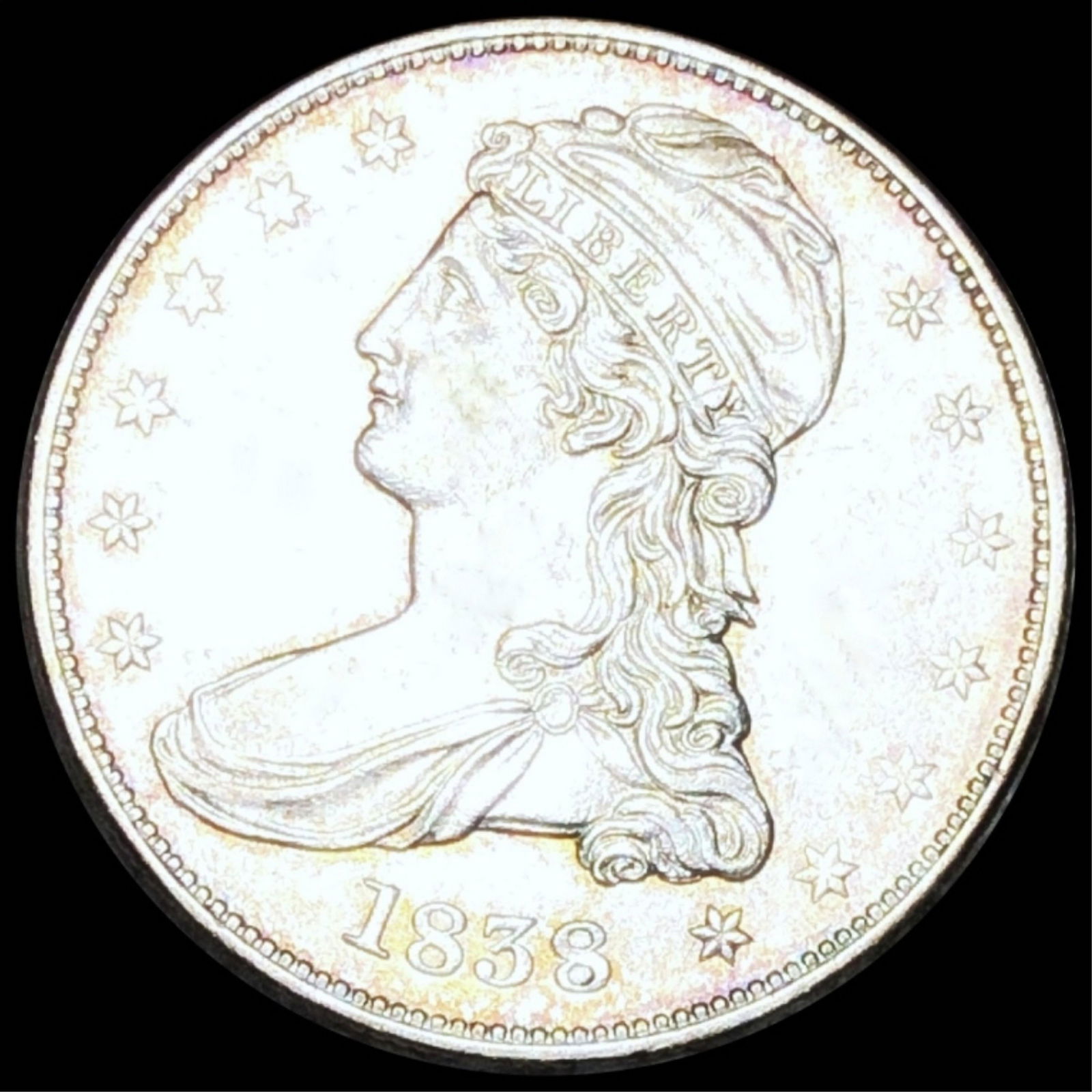 1838 Capped Bust Half Dollar UNCIRCULATED (1 of 2)