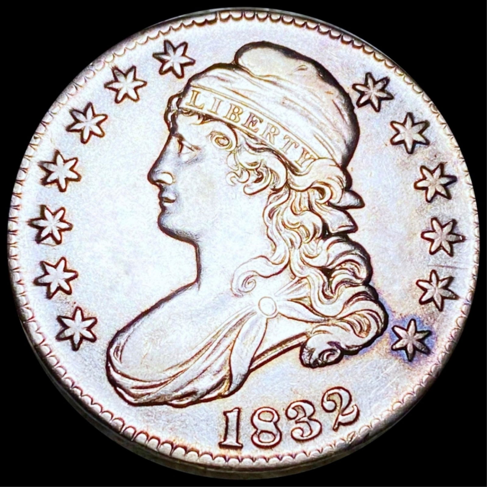 1832 Capped Bust Half Dollar NEARLY UNCIRCULATED (1 of 2)