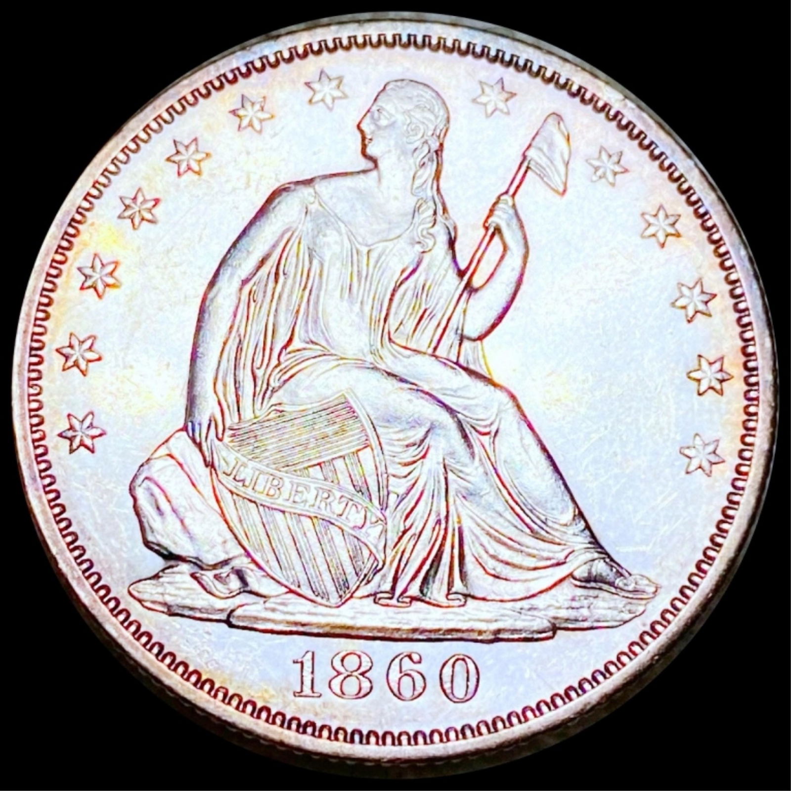 1860-O Seated Half Dollar CHOICE BU (1 of 2)