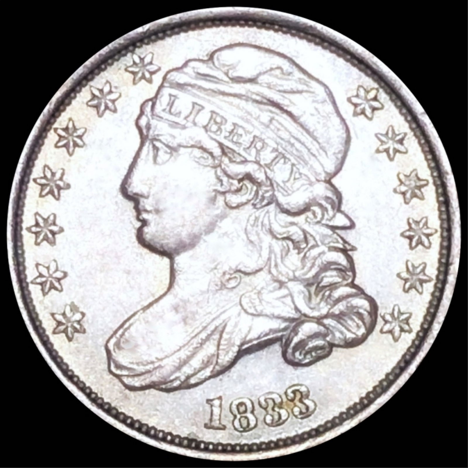 1833 Capped Bust Dime CLOSELY UNCIRCULATED (1 of 2)